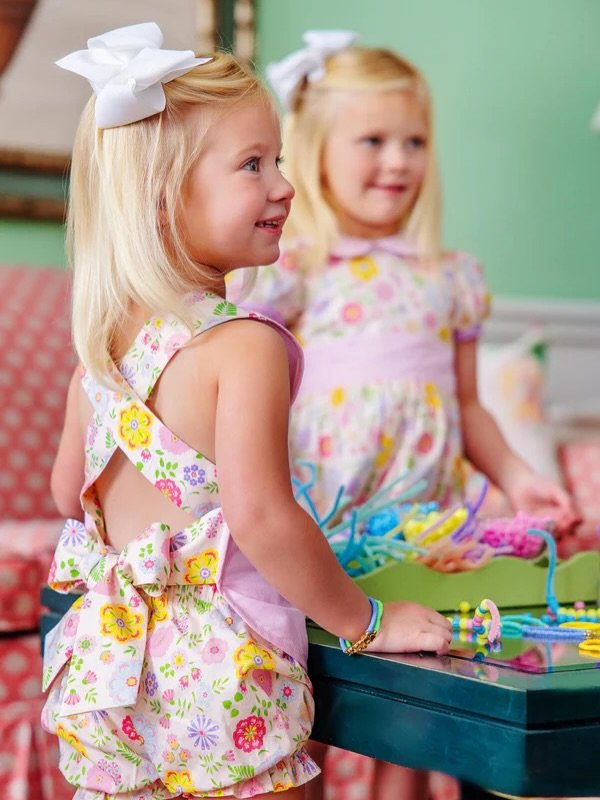 Boca Grande Begonia with Hamptons Hot Pink Pique Stripe from @thebeaufortbonnetcompany is back💕 IYKYK 

Available in Sisi Sunsuit, Cindy Lou Sash Dress, and Betsy Bloomer Set! Call or Message to purchase.