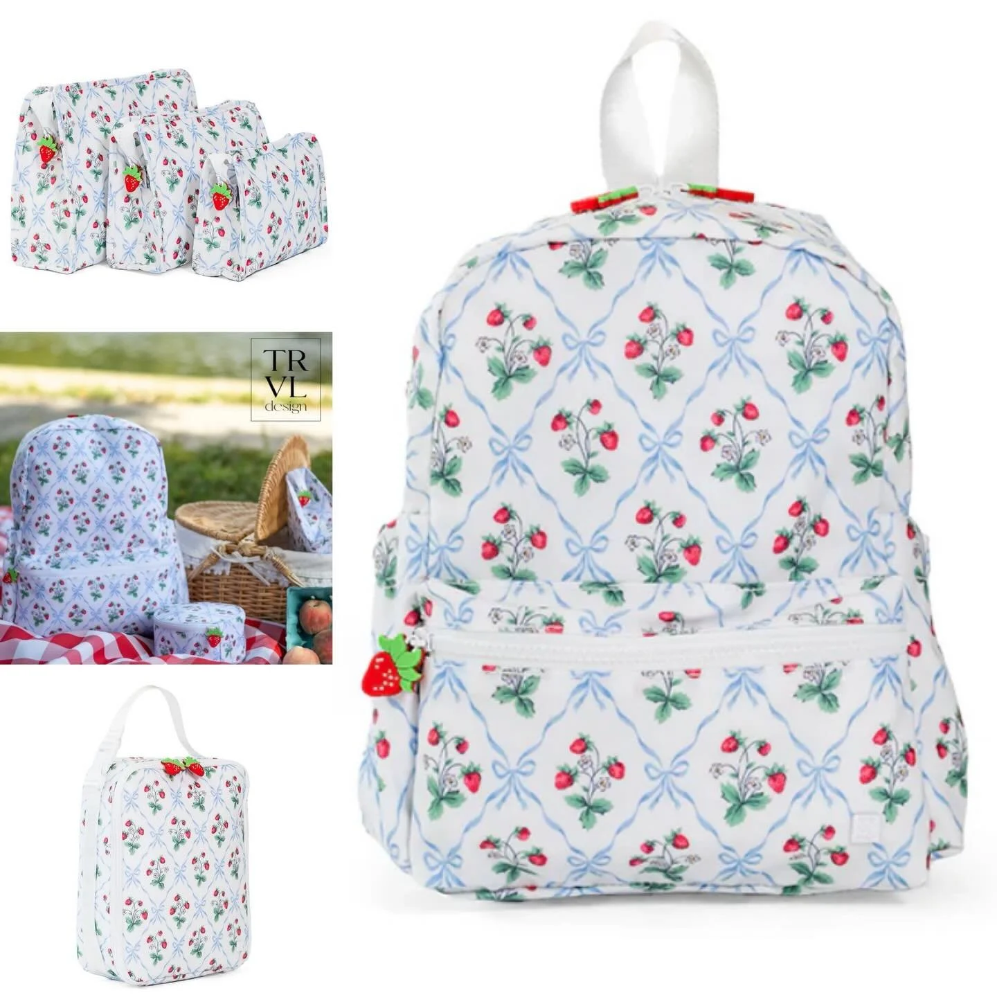 We are BERRY excited about the new prints from @trvldesign 🍓🍓🍓 #shopoverthemoonchildren #trvlwithus #wemonogram