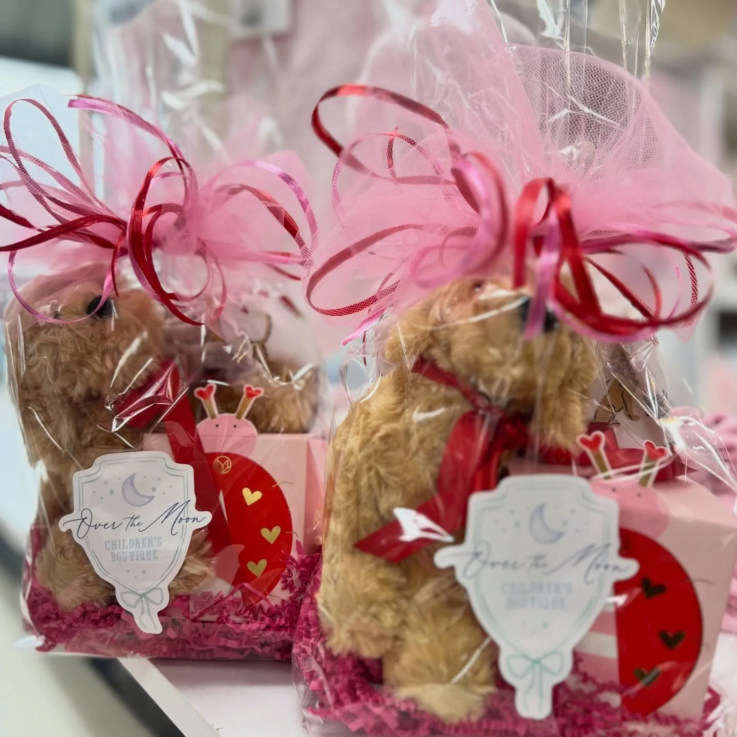 Wrapping up Valentine&rsquo;s Day happies for your little loves!! 🎈🧸💕🩵🎀🎈Let us know if you need a gift ready for pick-up on Friday!