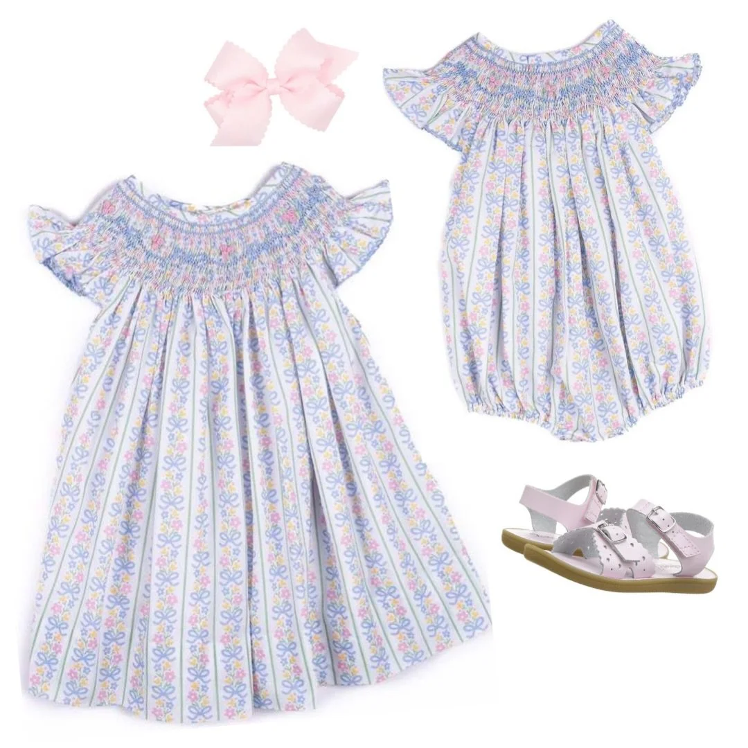 🎀 Beautiful bow smocks 🎀 
#spring #smocking #childrensboutique #mississippi #newarrivals