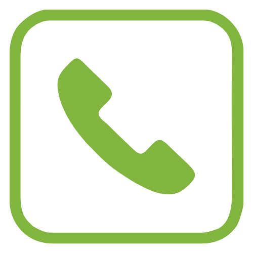 Green and black WhatsApp icon featuring a phone receiver symbol.