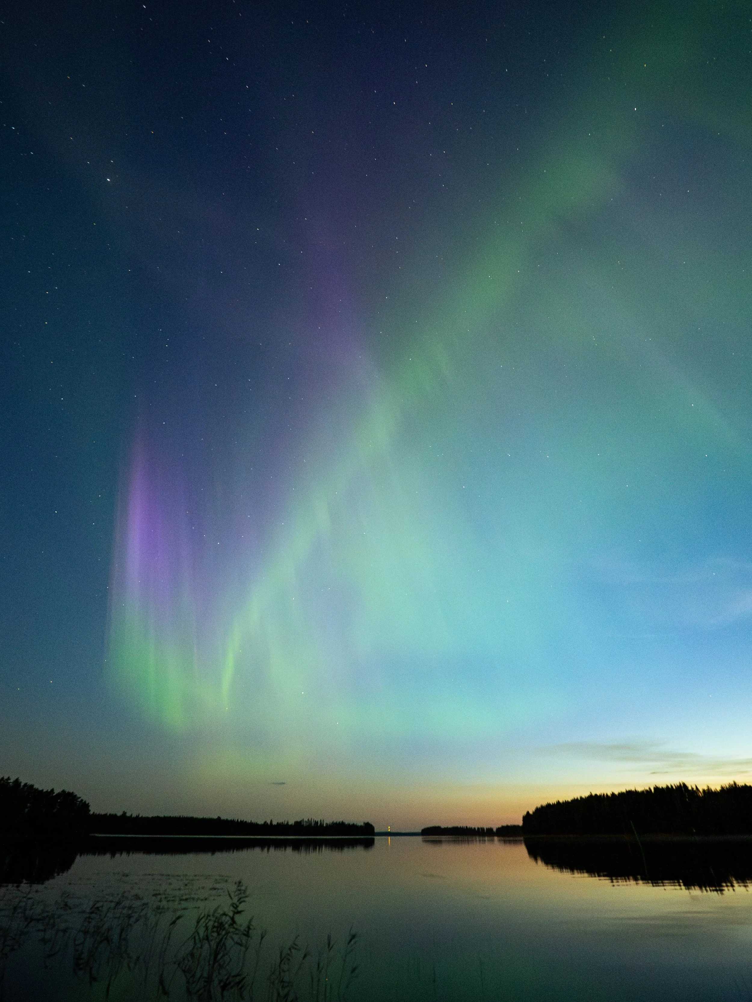 The early hours of August 9th 2025 was when I was lucky enough to catch the first northern lights of the season in central Finland. The skies were just dark enough and the aurora was strong enough to barely reveal itself.

Any predictions for when we