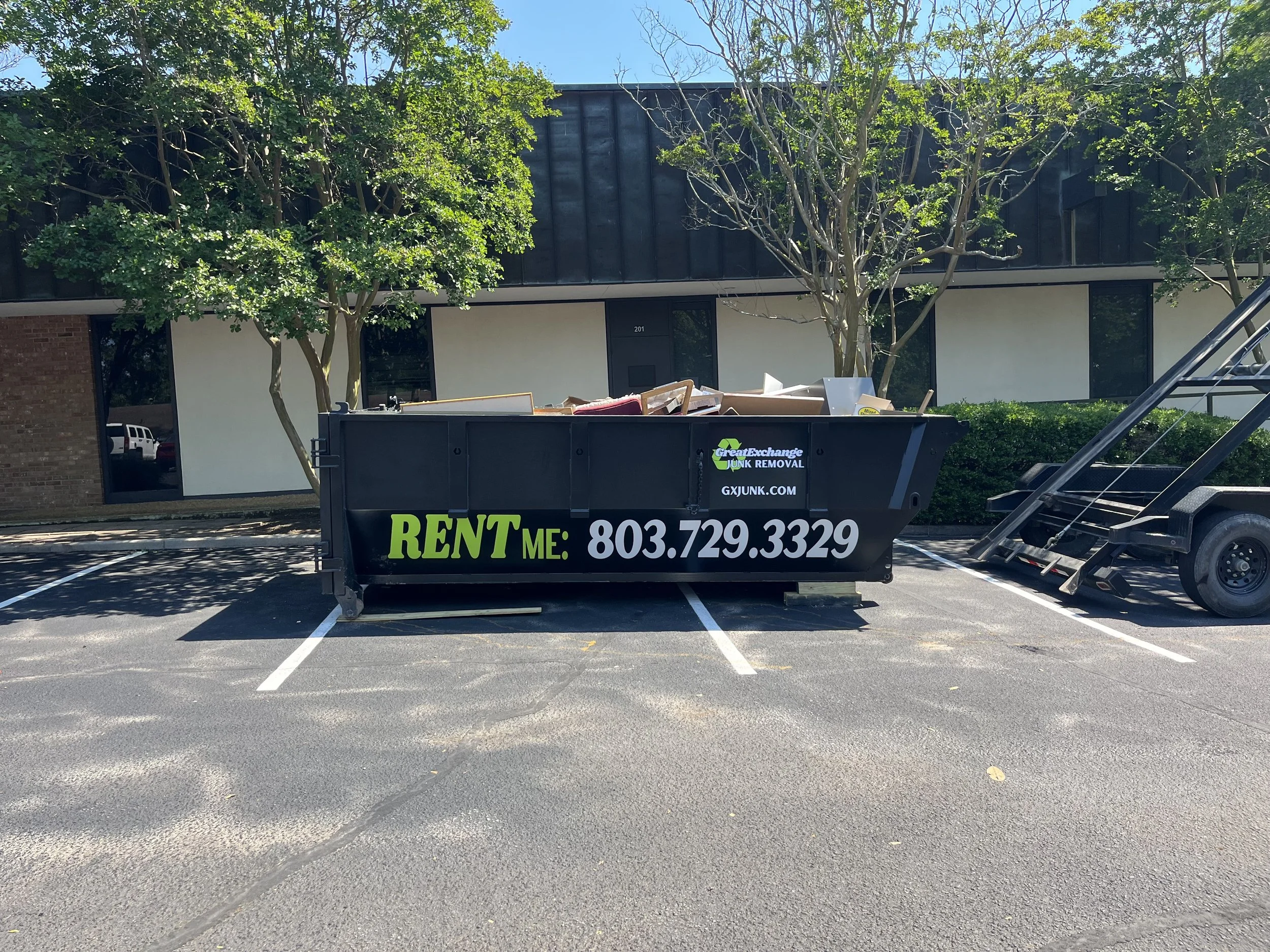 Dumpster Rental in Newberry SC from Great Exchange Junk Removal