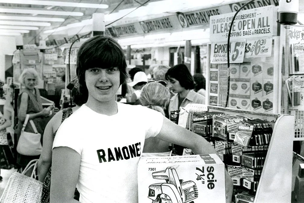 Roger at Honest Ed's, 1977
