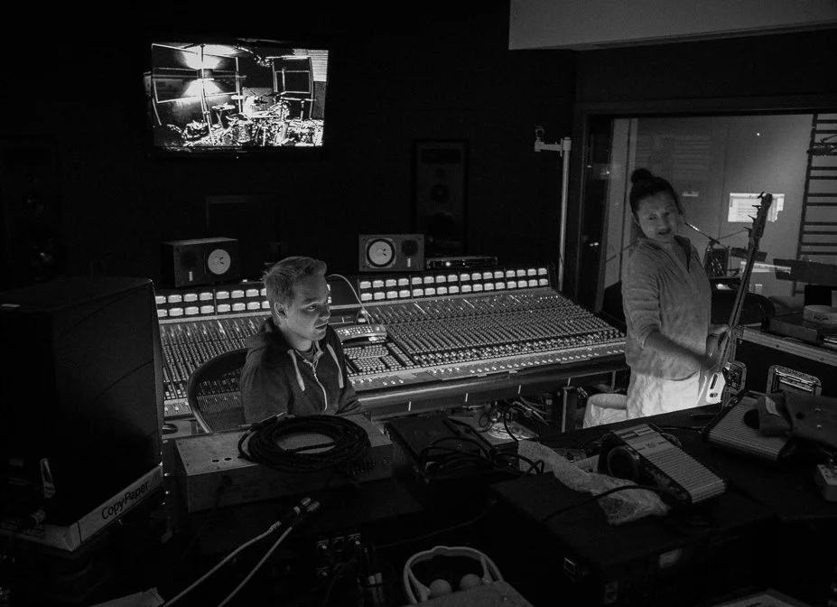 David Mohacsi and Sally Lee recording Found The Setting Sun