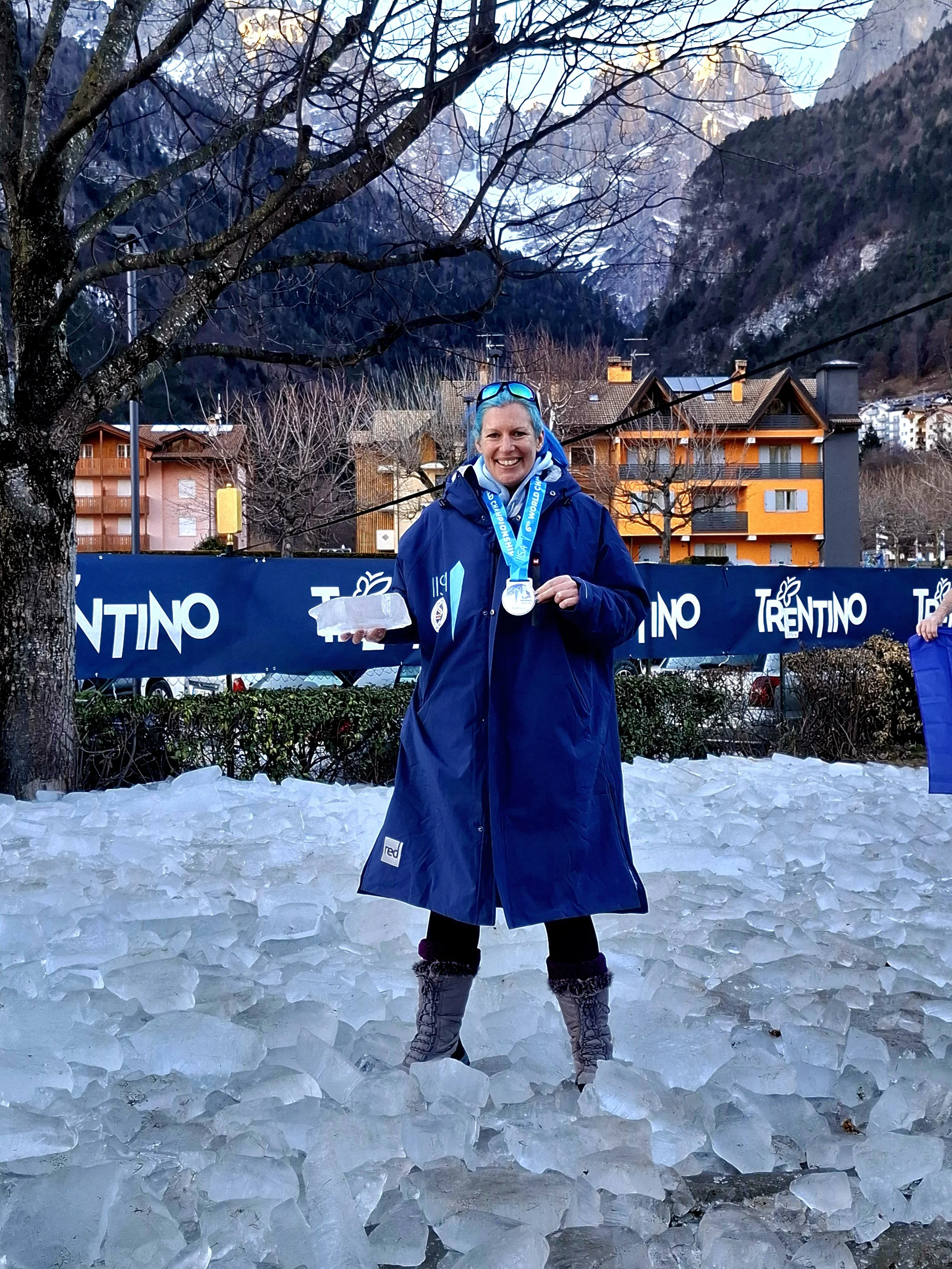 Dorset swim coach representing Great Britain in ice swimming competitions in freezing water
