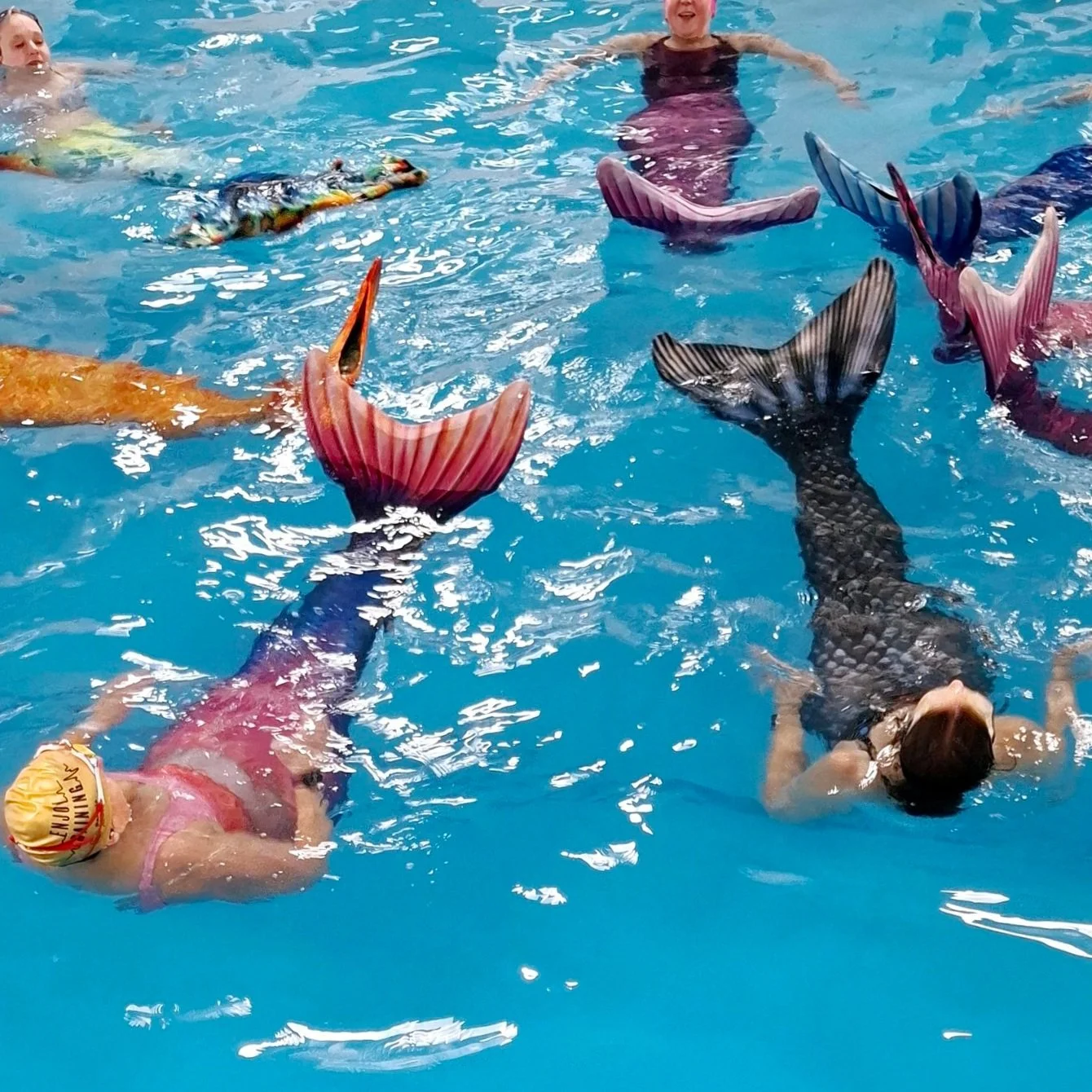 Adult mermaid swimming class in Dorset for fitness and fun in the water