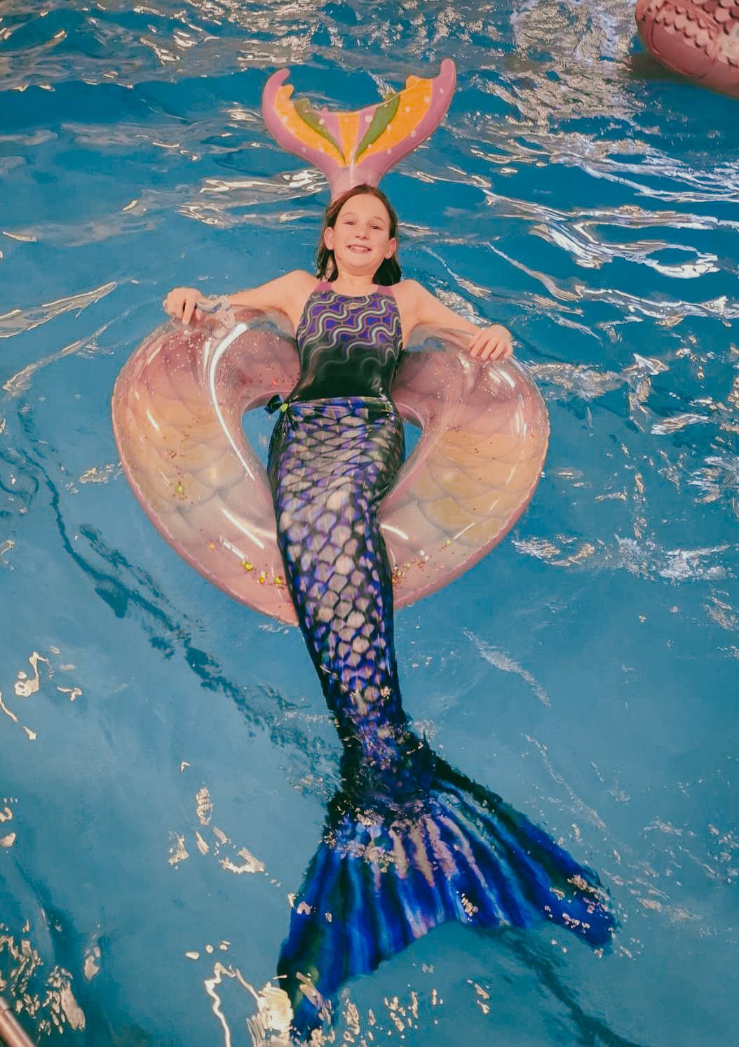 Kids birthday party in Dorset with mermaid swimming experience, fun games and group activities