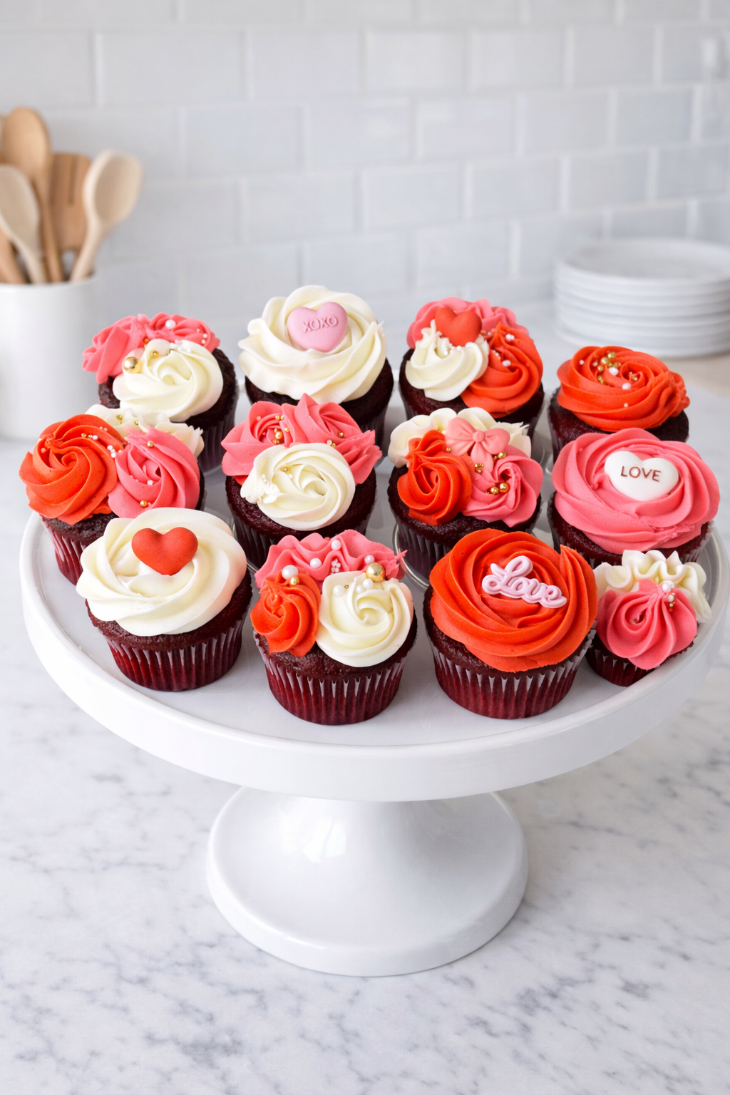 1 Dozen Valentine's Day Inspired Cupcakes