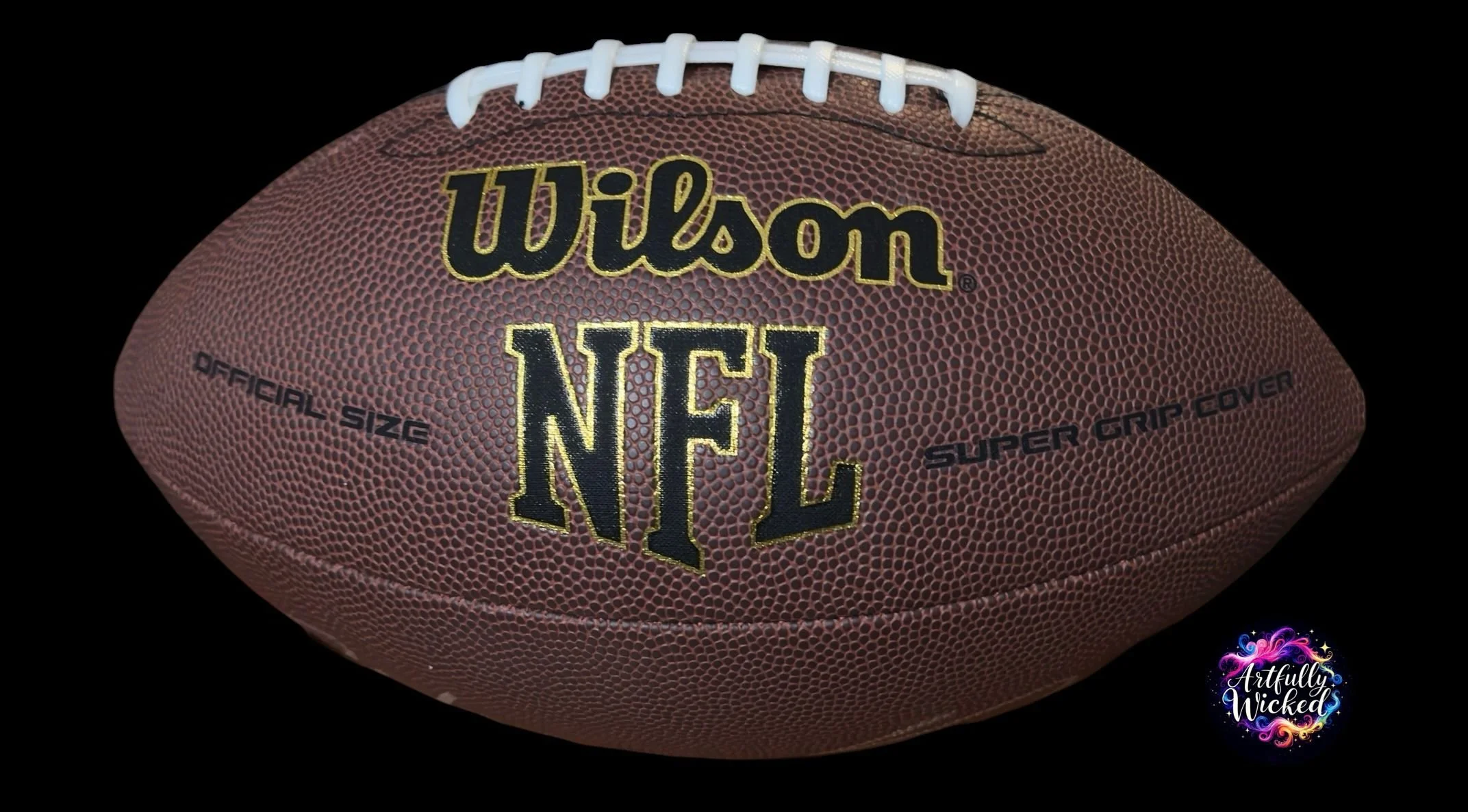 Wilson Football Signed by Drake Maye & Stefon Diggs — Total Sports Authentics Certified — Acrylic Display Case