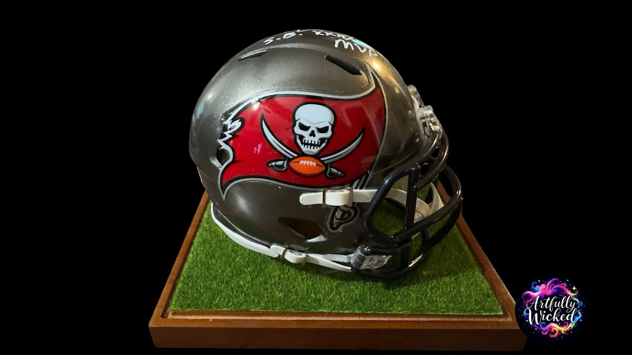Dexter Jackson Signed Tampa Bay Buccaneers Mini Helmet — JSA Authenticated with Clear Display Case