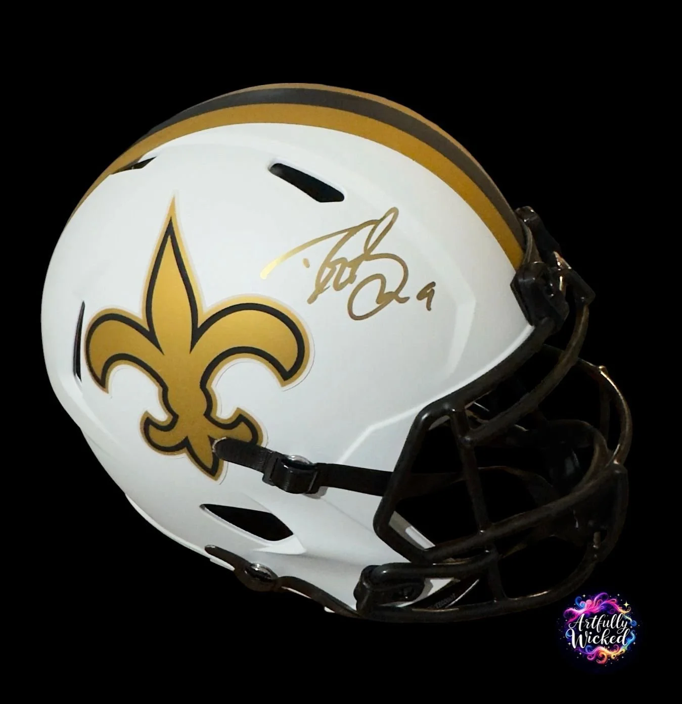 Drew Brees Signed Full-Size New Orleans Saints Lunar Edition Helmet — Beckett Certified