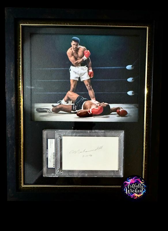 Muhammad Ali Signed Framed Art — PSA/DNA Verified Authentic — Signed 2/10/1988