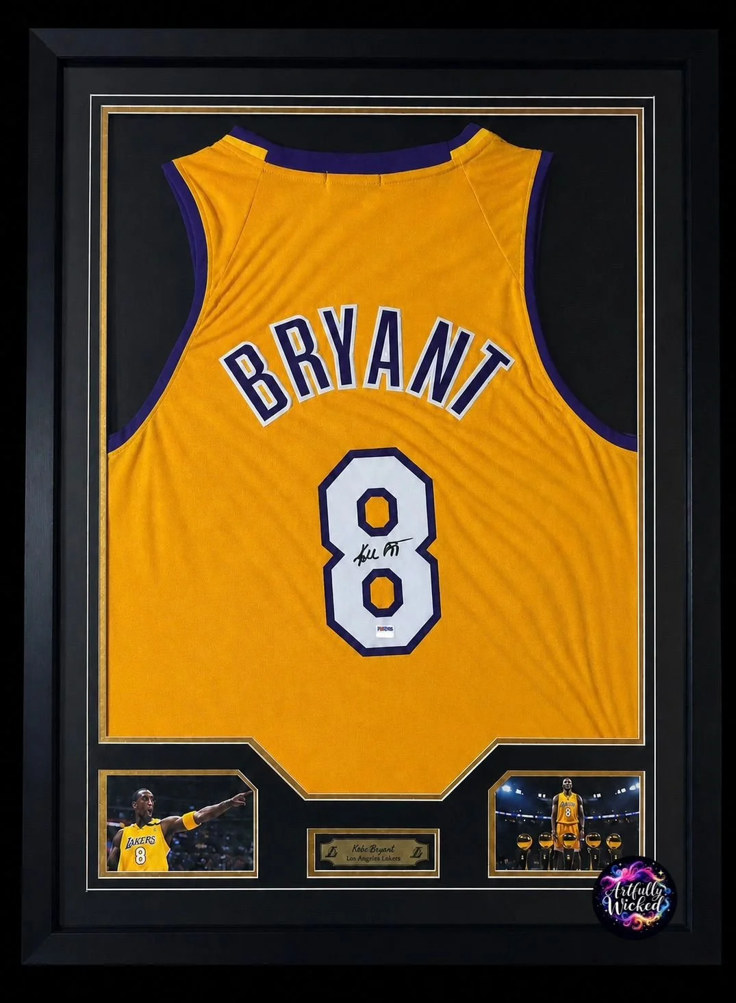 Kobe Bryant #8 NBA Authentic Autographed Jersey — PSA/DNA Certified — Professionally Framed