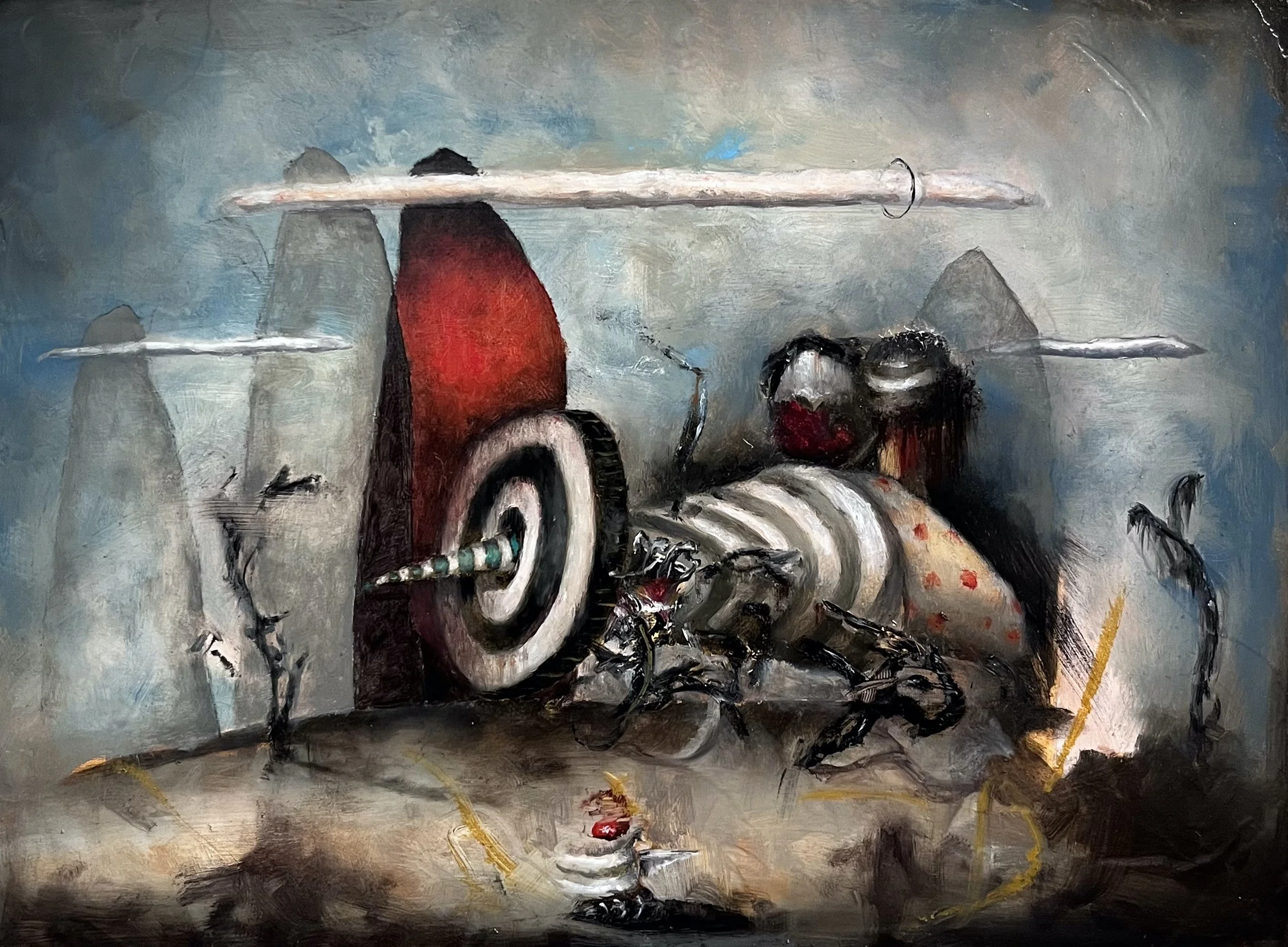 Unlikely Narrative. oil on panel 9" x 12"