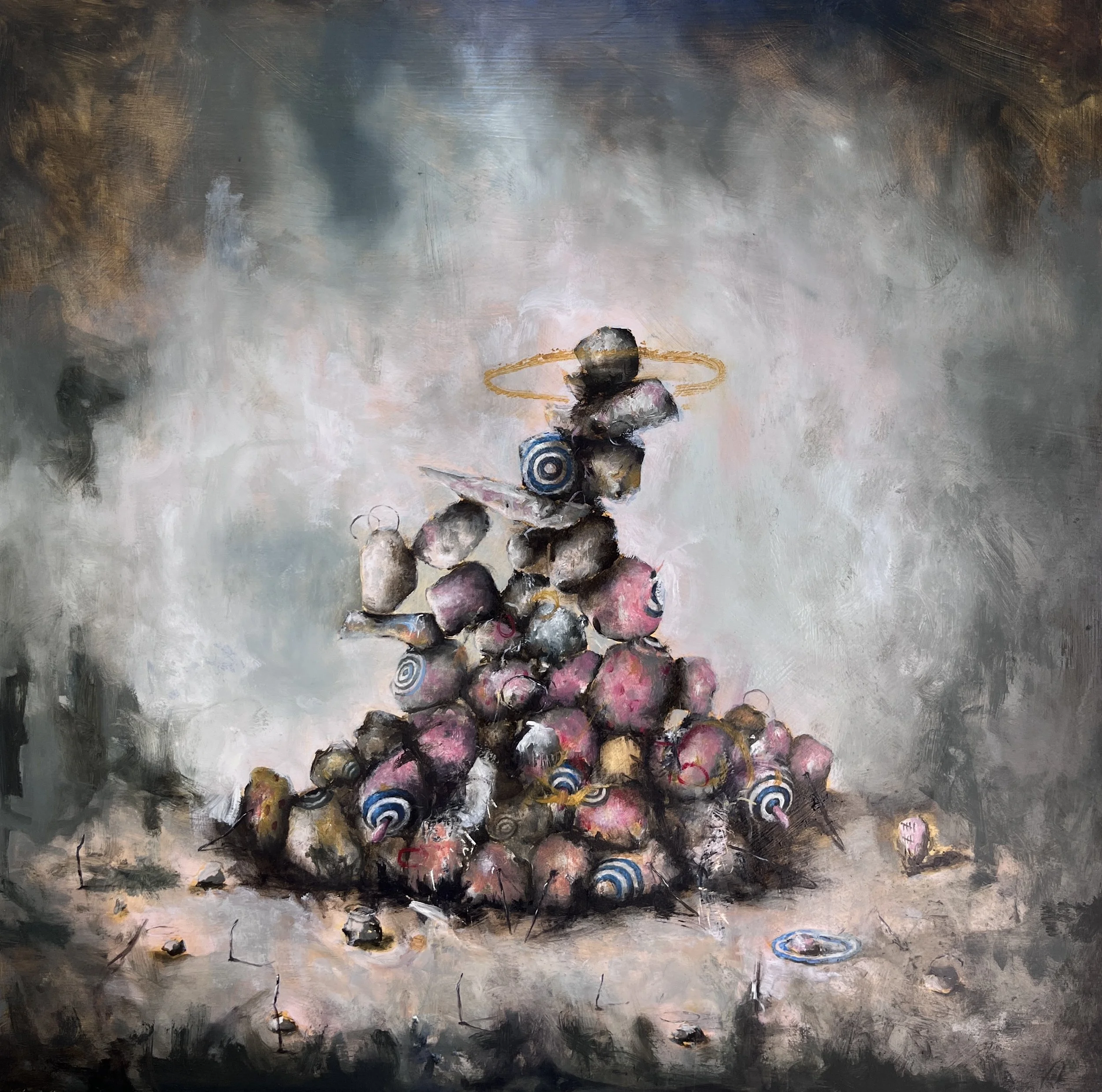 Landmark. oil on panel 16" x 16" 