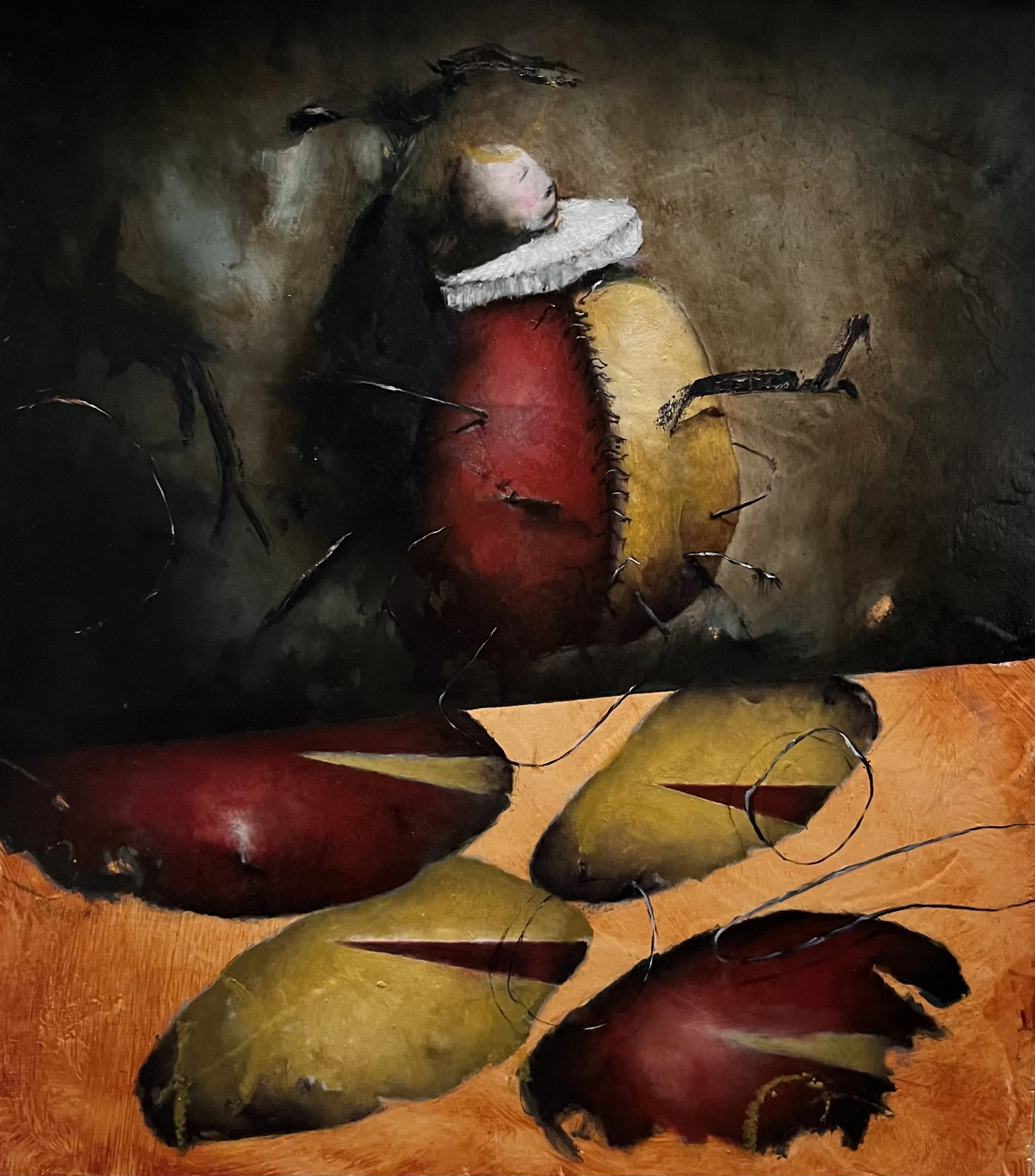 Below. 10" x 9" oil on panel