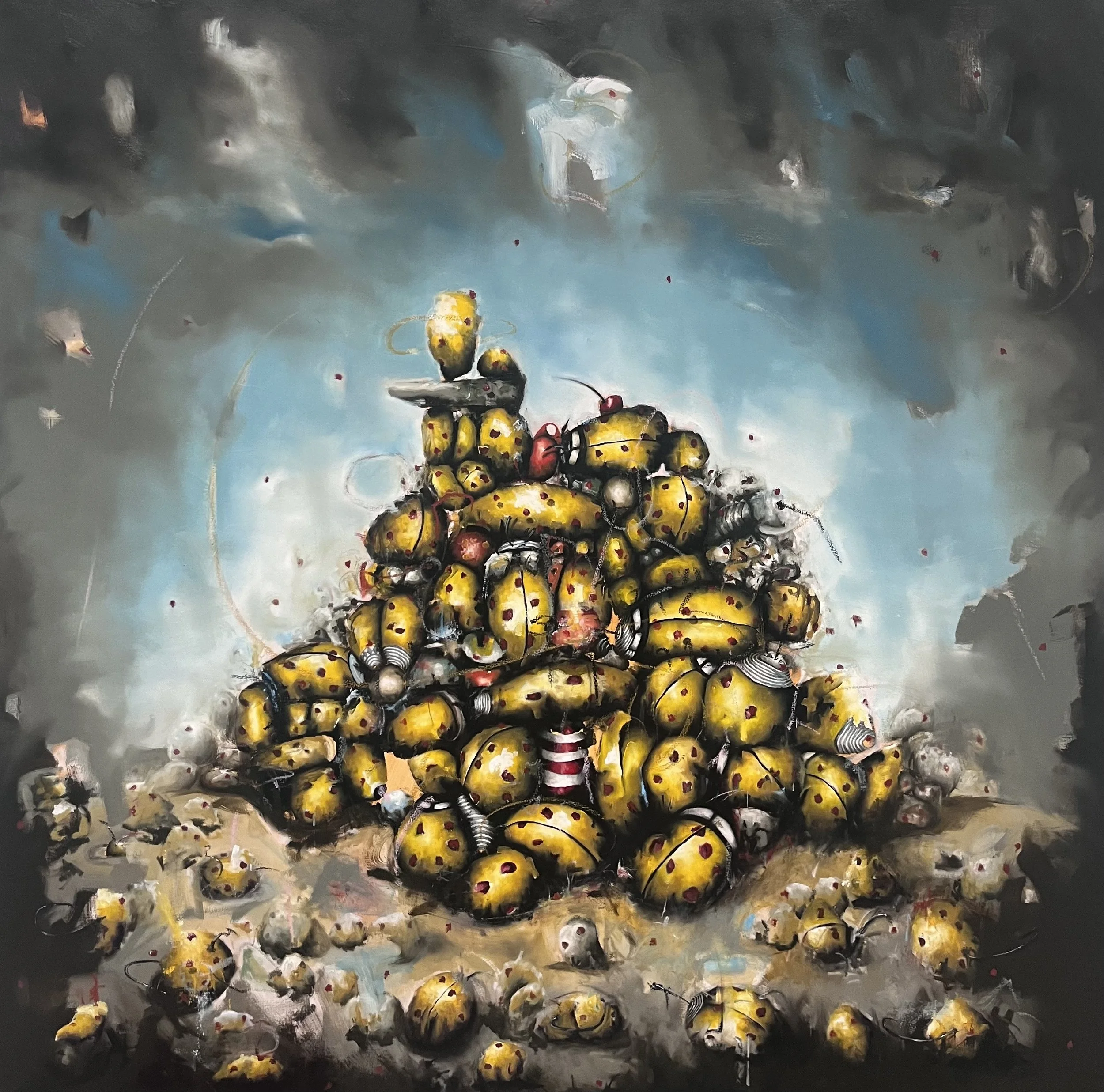 Better Yellow Lead. oil on canvas 60" x 60"