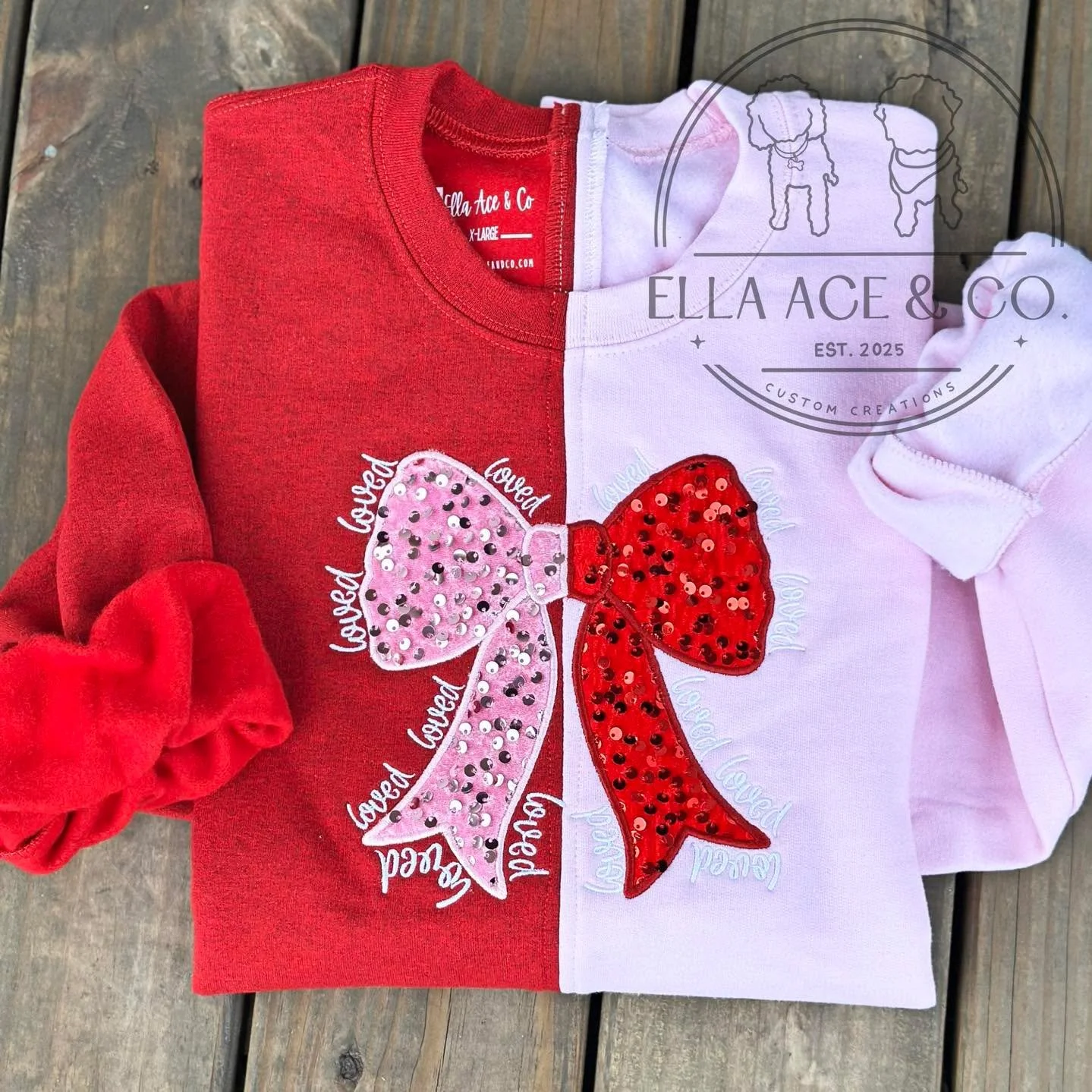 💖 Valentine&rsquo;s vibes&hellip; but make it everyday wearable 💖

This split sweatshirt is the perfect mix of cozy + meaningful. Two colors, one statement &mdash; loved 🤍
Whether you&rsquo;re dressing it up for Valentine&rsquo;s Day or throwing i
