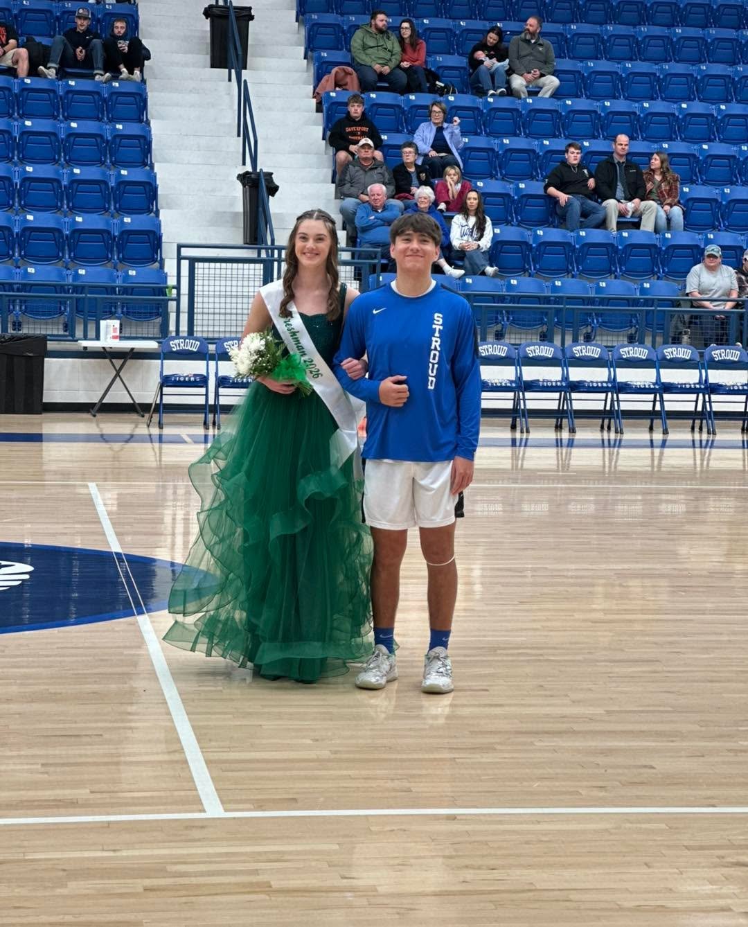 The finished dress, in action!  The most gorgeous freshman attendant 💚