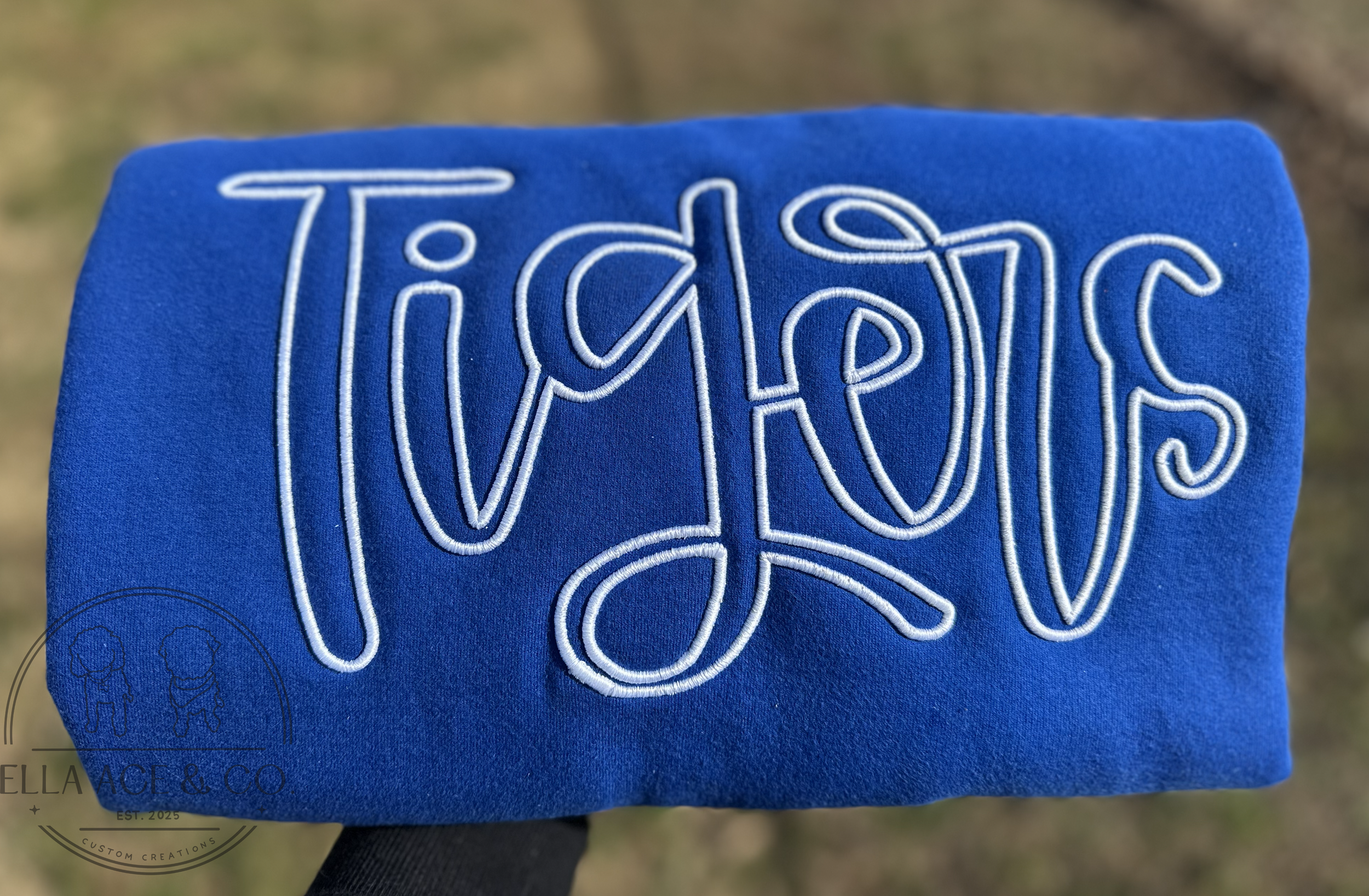 Custom Embroidered School Mascot Sweatshirt | Puff Tigers Sweatshirt | Personalized Team Spirit Crewneck (Copy)