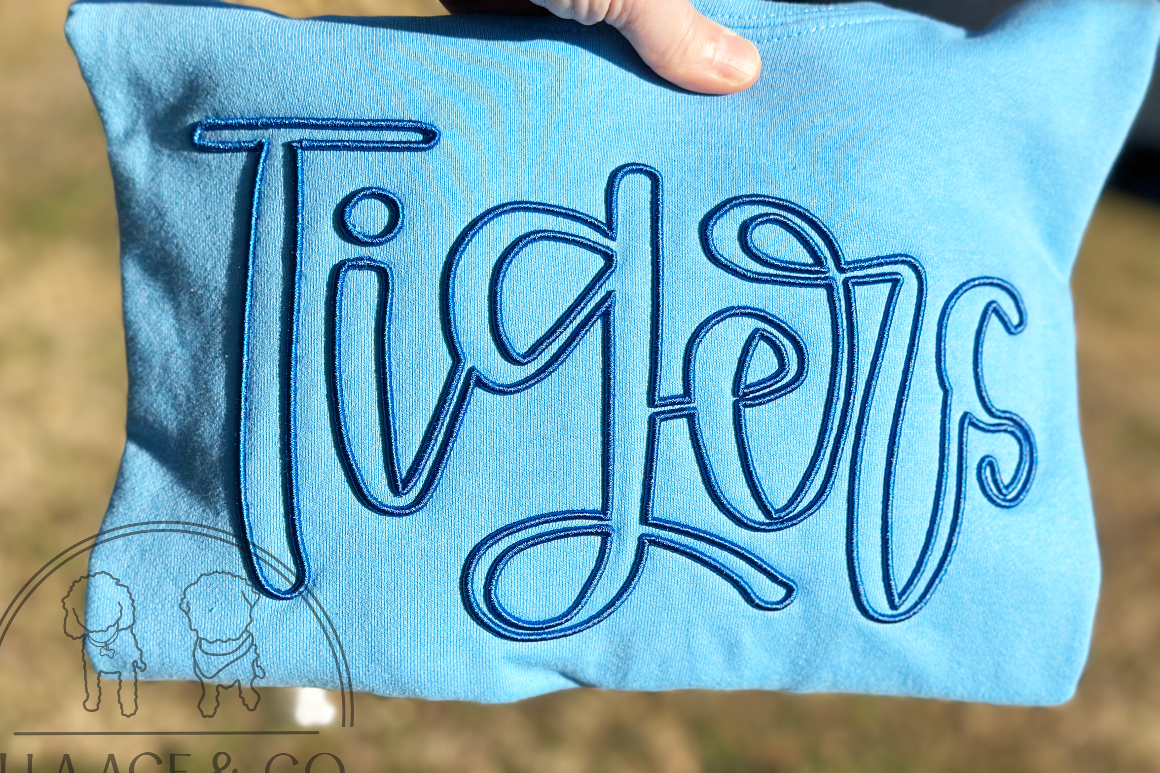 Custom Embroidered School Mascot Sweatshirt | Puff Tigers Sweatshirt | Personalized Team Spirit Crewneck