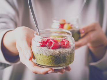 Chia Pudding au Matcha