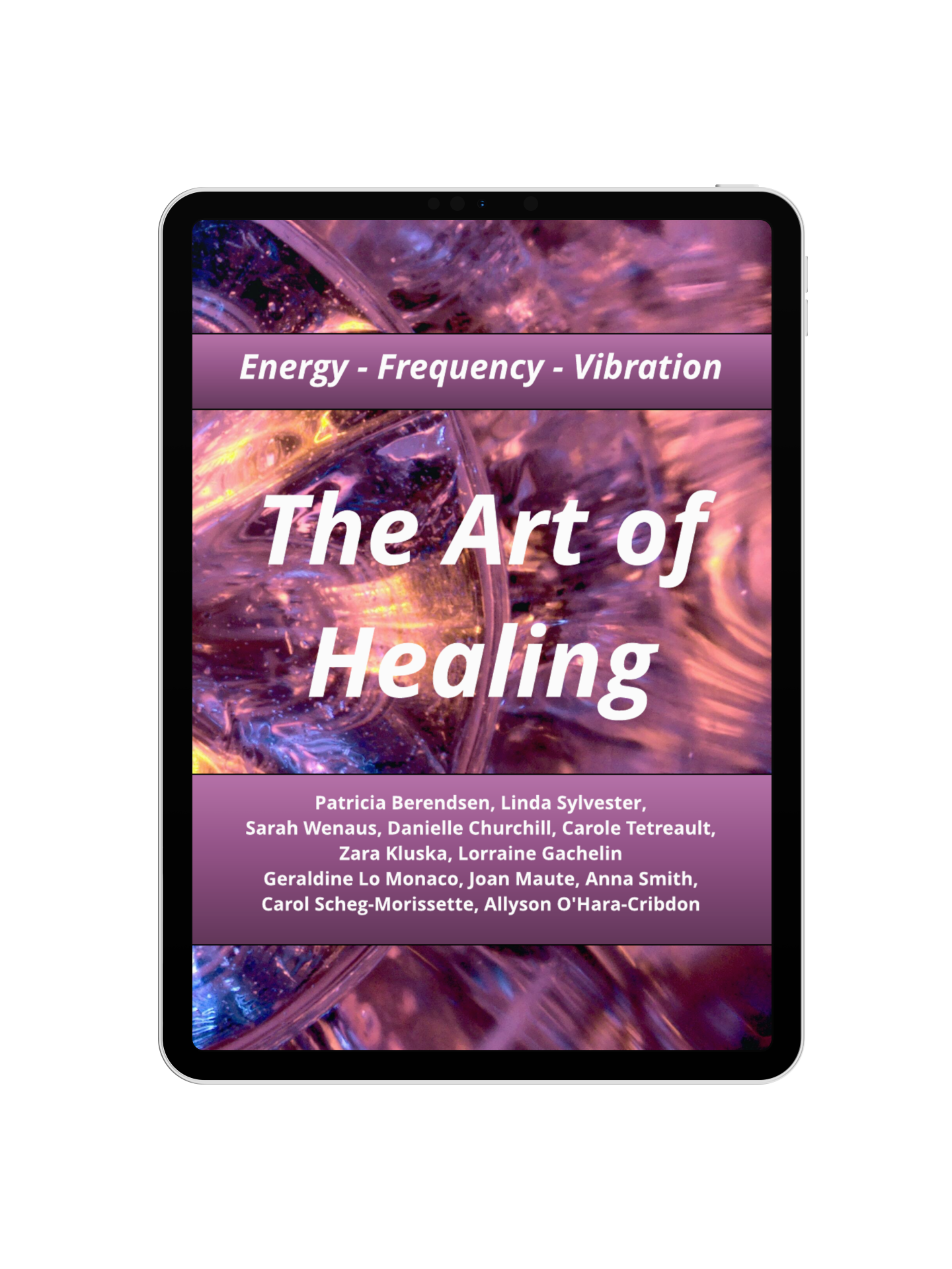 eBook cover: A soft, muted color palette depicting a swirling energy that symbolizes frequency and vibration.