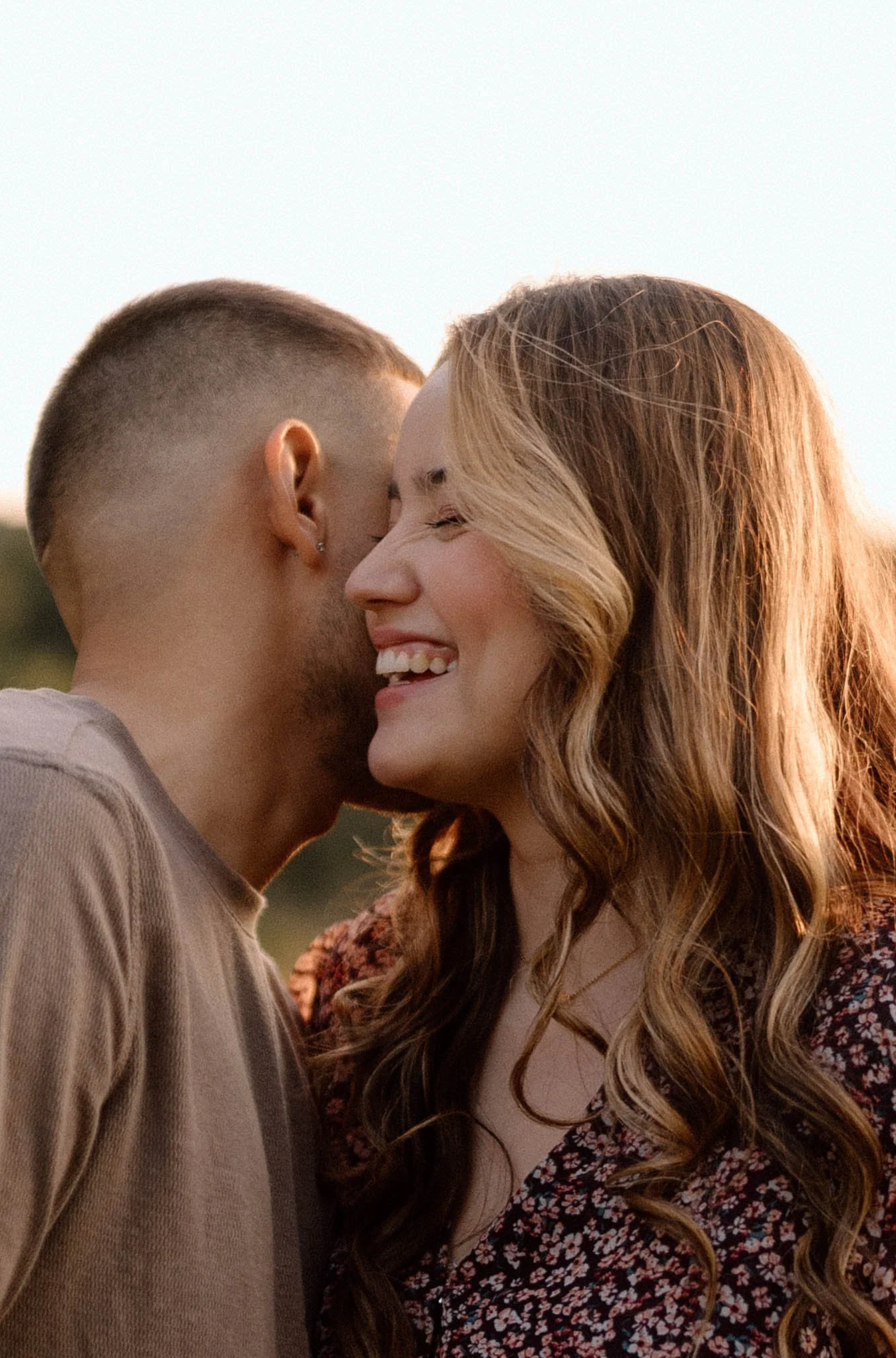 Fall sunset couple portraits