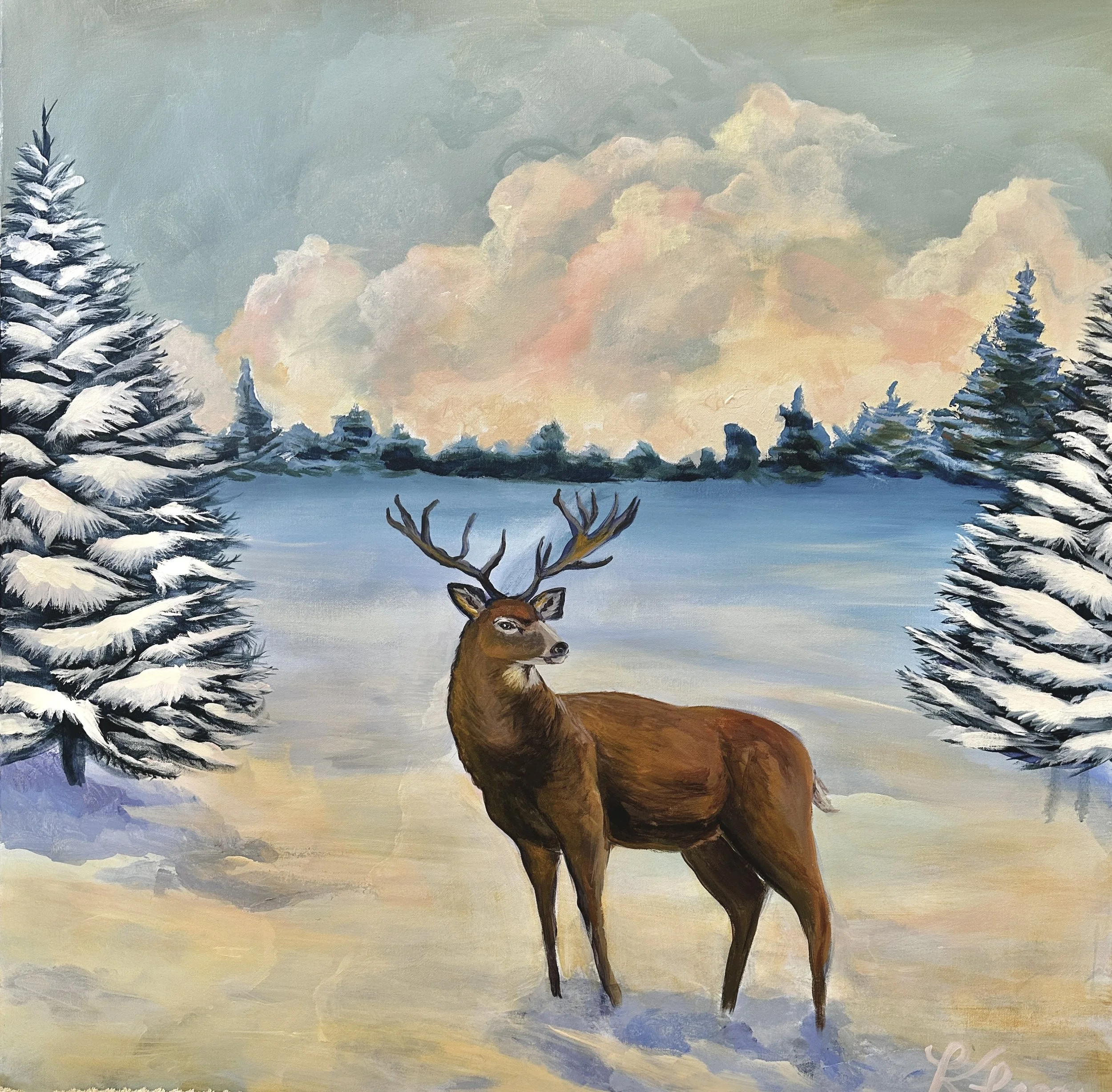 Hart in the Snow
Acrylic on Canvas
36x36