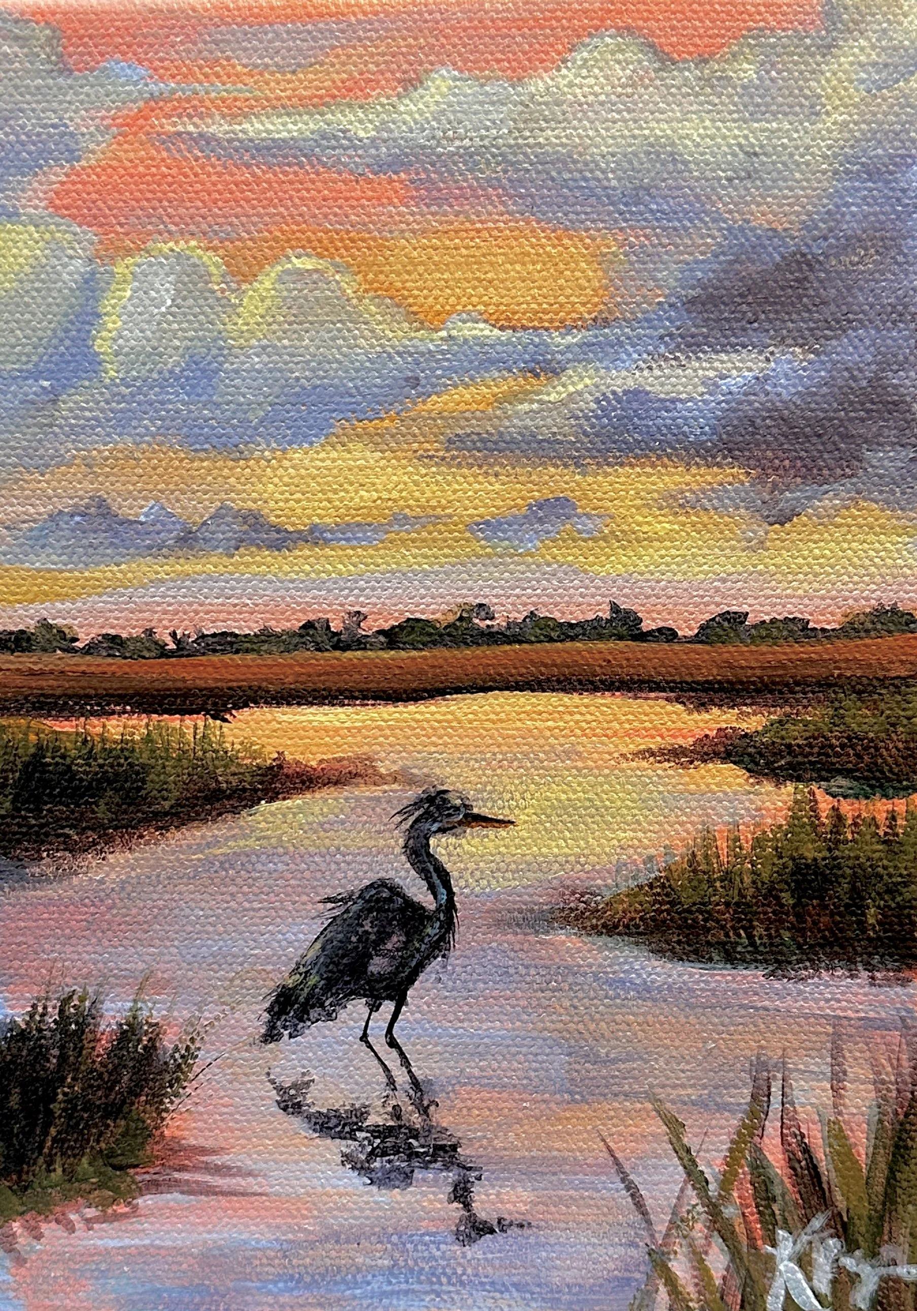 Heron at Sunset
Acrylic on Canvas
5x7