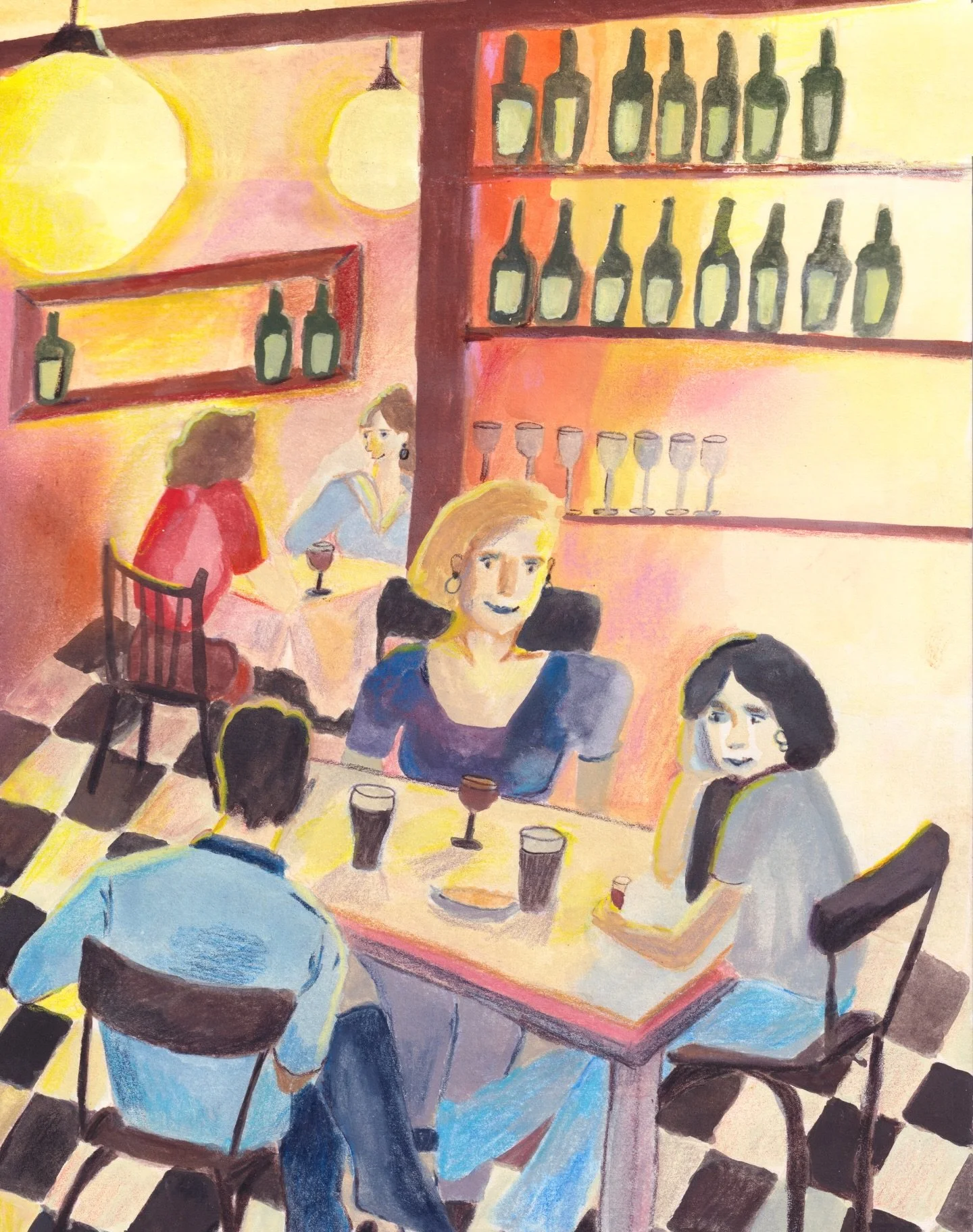 A gentle pause in a fast-moving world. Last minute entry for #slowdownprint2026 @slowdownstudio 

This piece is about taking a moment to reconnect. 💗 

#artprint #illustrationofinstagram #mixedmediaartwork #handmade