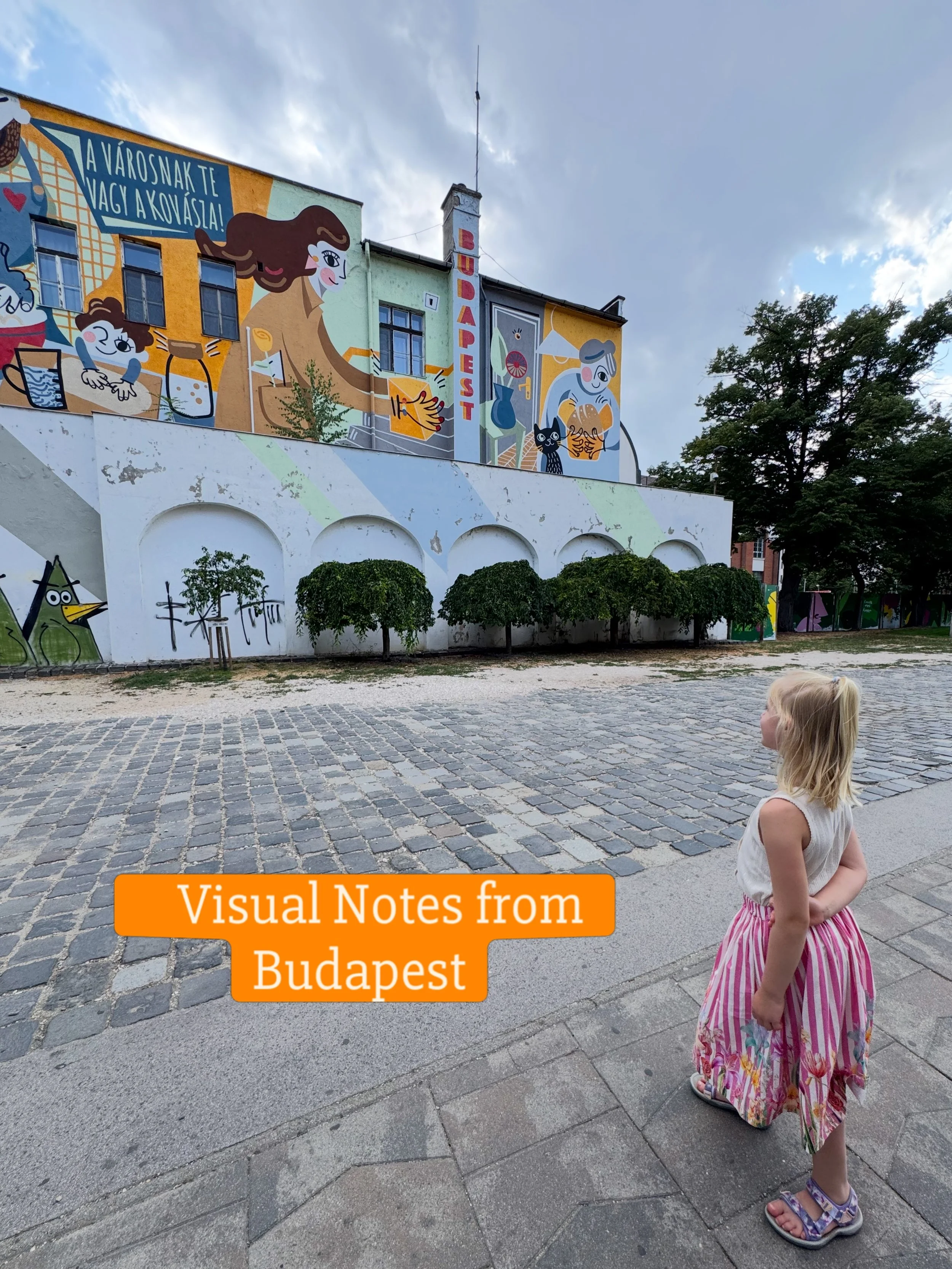 Apparently sightseeing with an illustrator means stopping every few metres to photograph a sign, a label, a funny little drawing and visiting museums&hellip; 😄

After 10 years, I was back in Budapest for a few days and now with our daughter!  And I 
