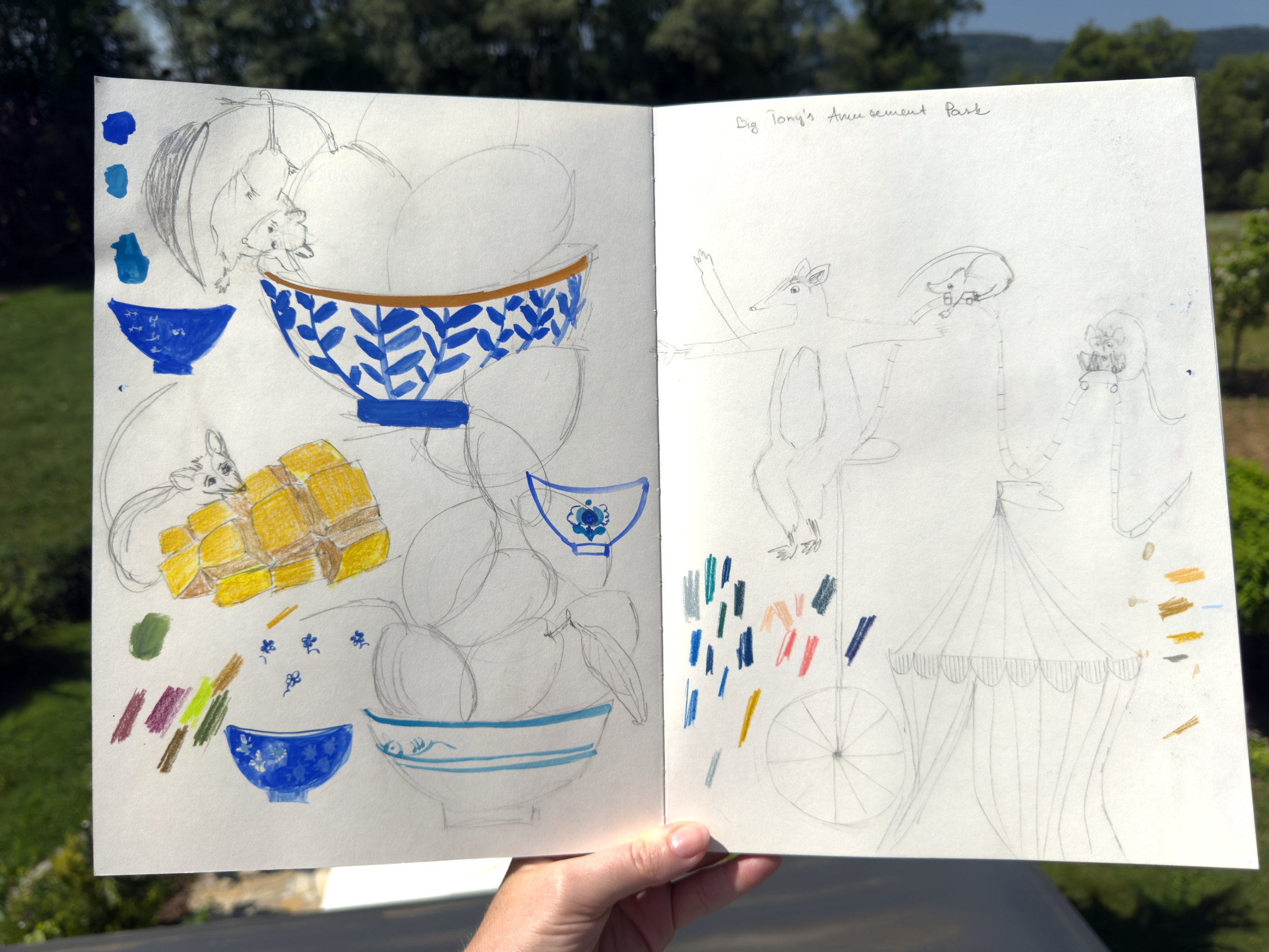 This stage helps me think through mood, gesture and narrative, while also leaving room for surprise.