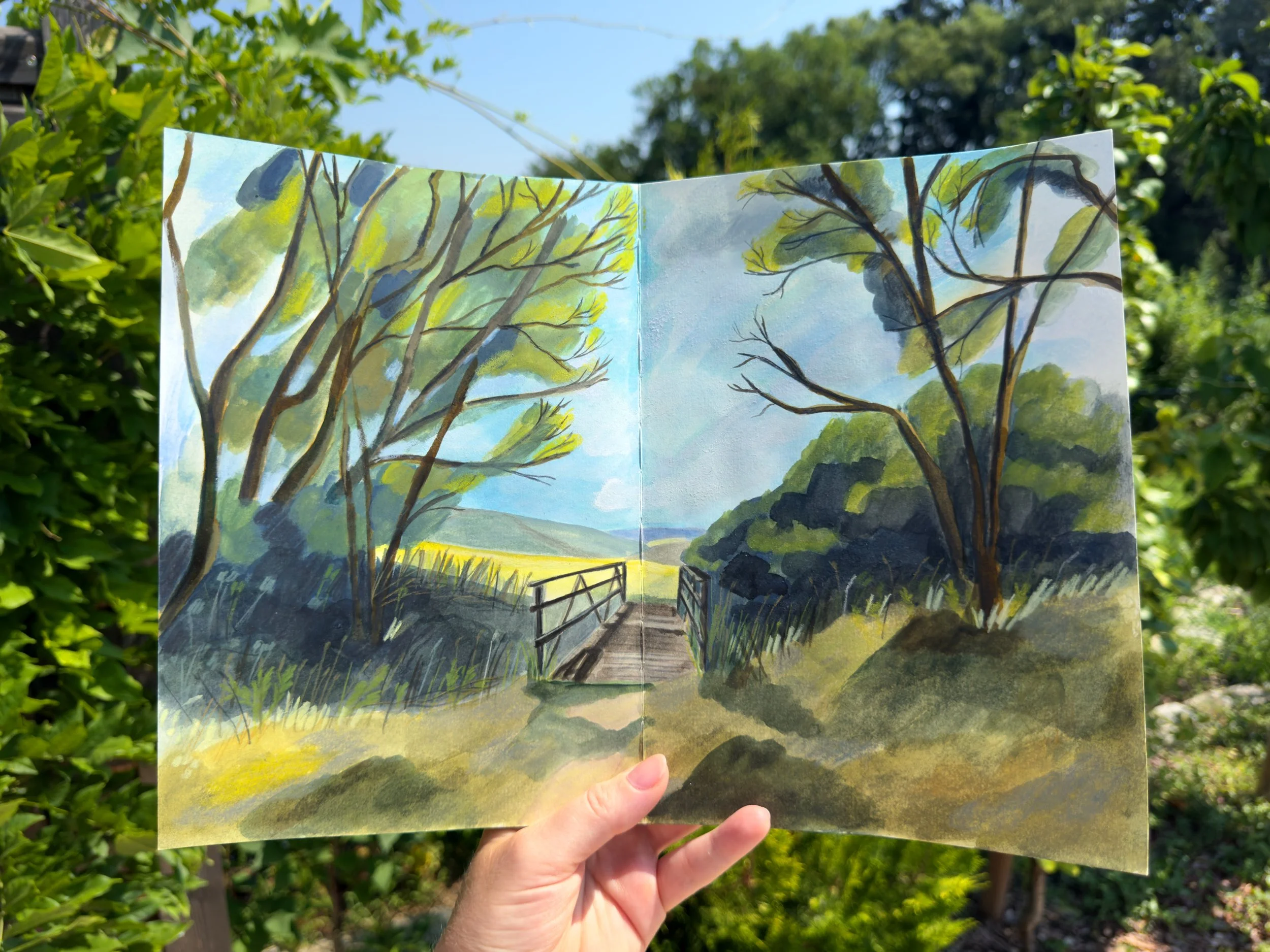 This is the final analogue image I created in my Pith Lumia Sketchbook, developed from earlier observations and small studies.  Here I wanted to bring the scene into a more complete and atmospheric form. The result sits between observation and interp