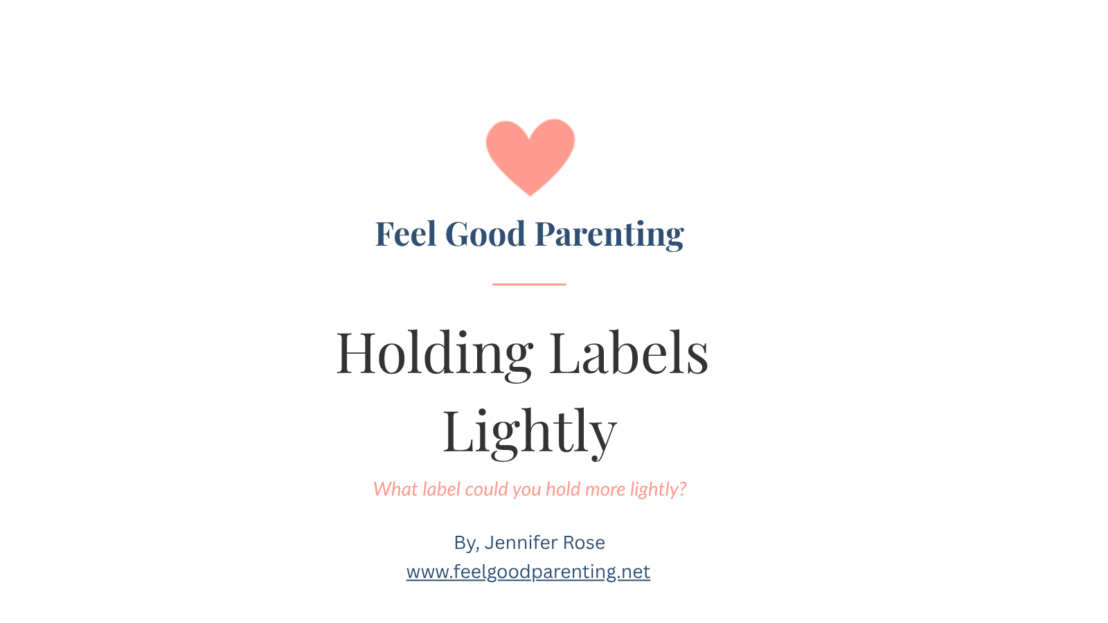 Holding Labels Lightly