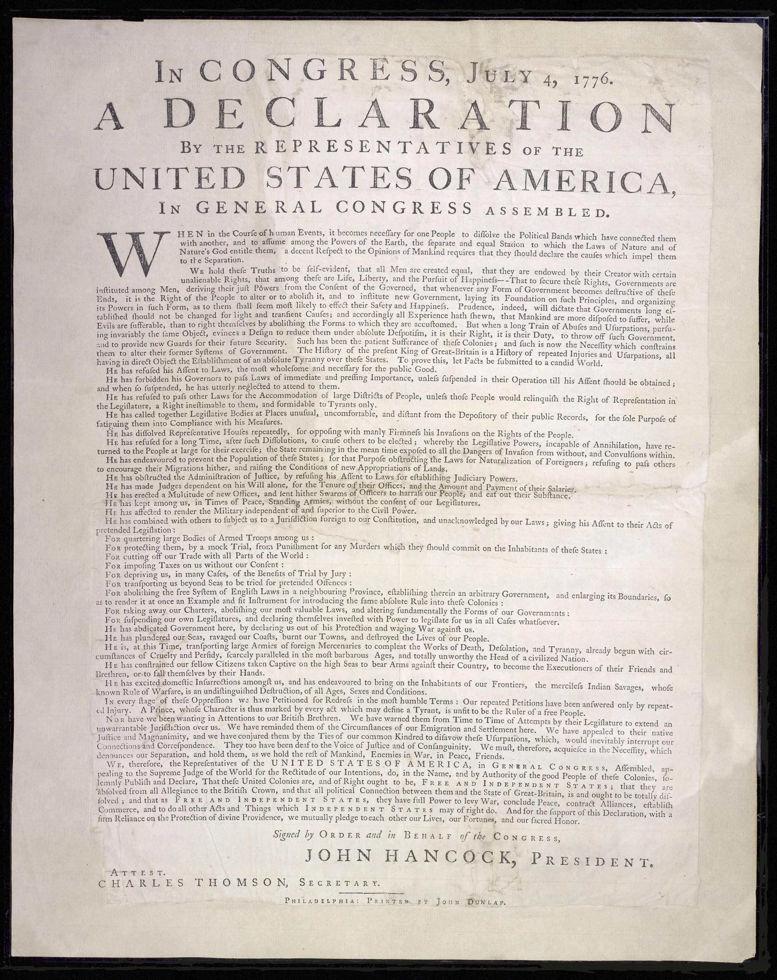 Washington’s Declaration — Declaration Stories