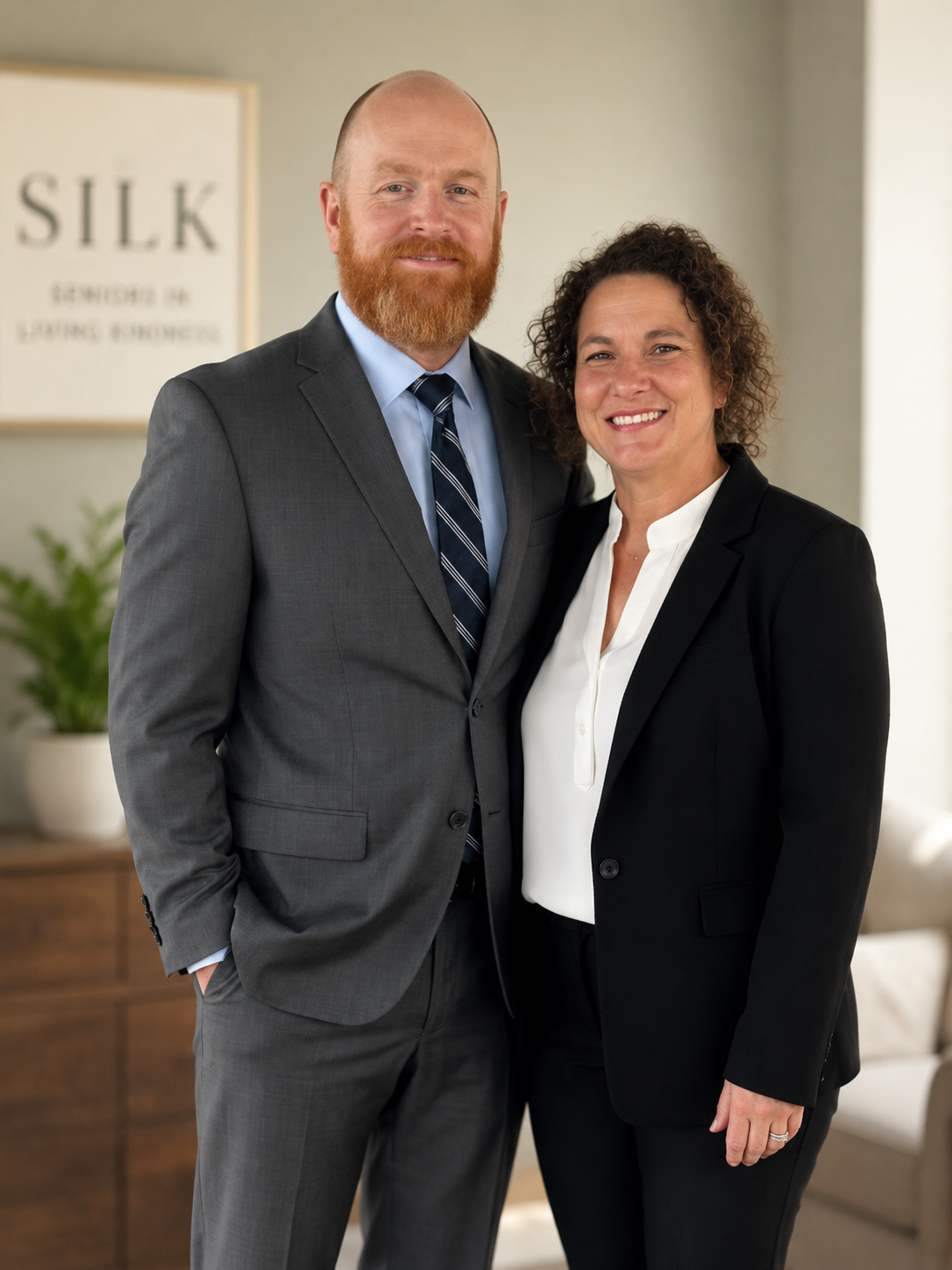 Susan Lowers, founder and 100% owner of SILK In-Home Care, with Ehren Lowers, co-founder and leadership partner