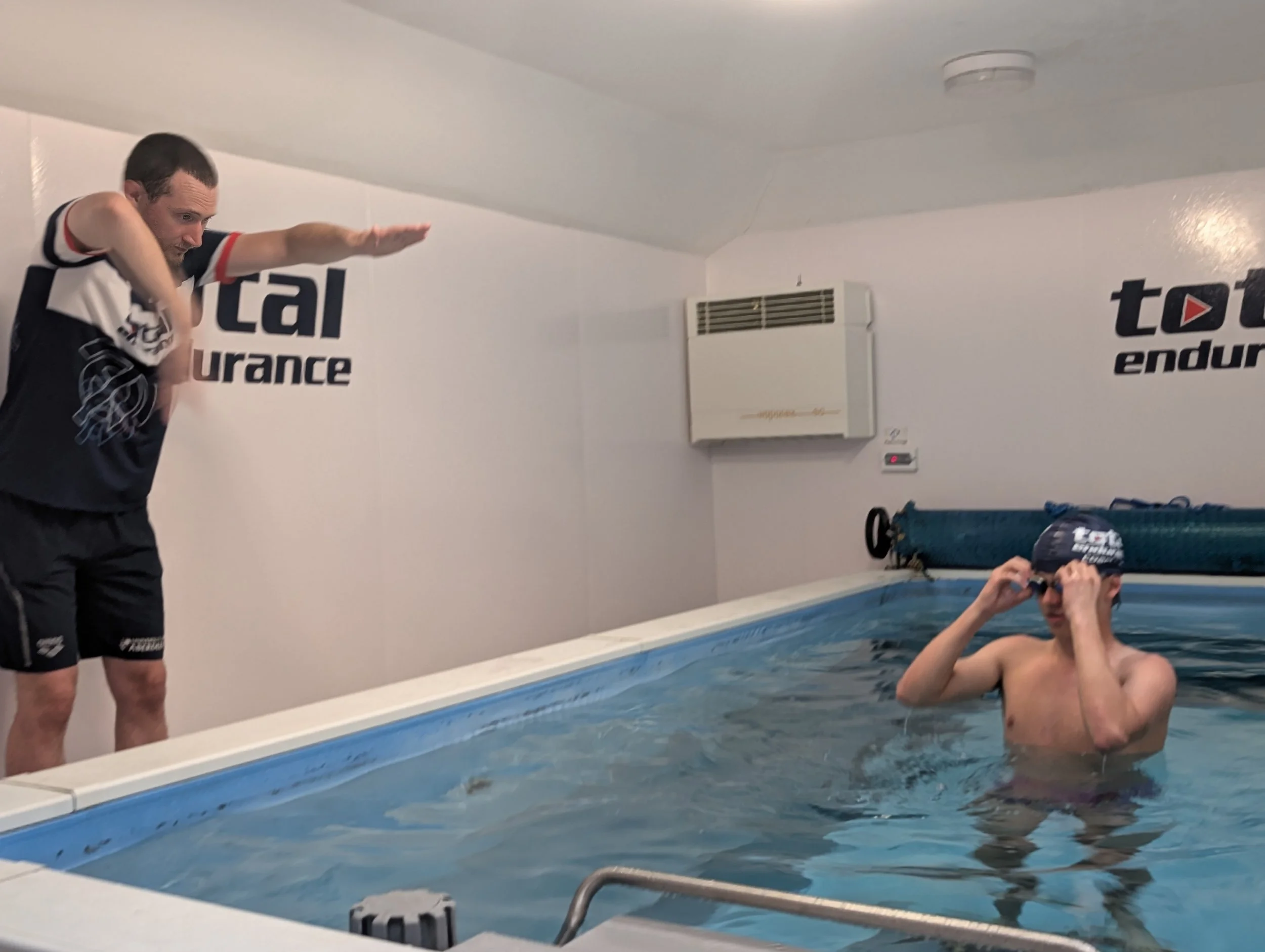 Poolside swim coaching session Aberdeen
