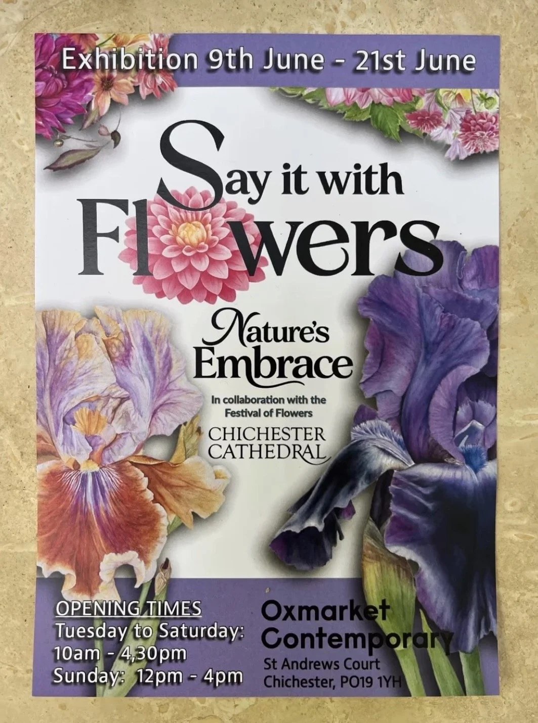 Say It With Flowers at The Oxmarket Contemporary, Chichester