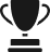 A black trophy with a figure holding a soccer ball on top.