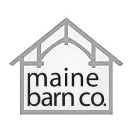 Logo of Maine Barn Co., featuring a simple barn outline with the company name inside