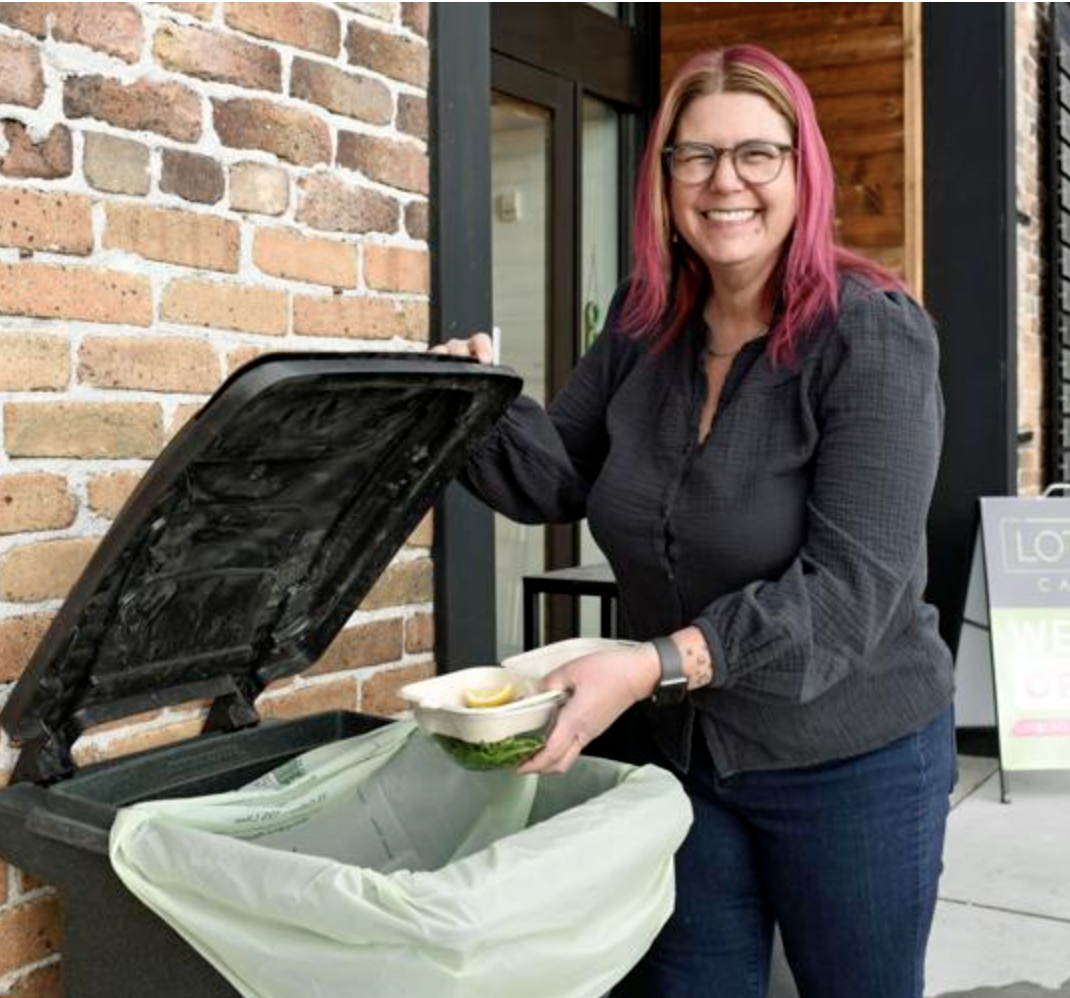 So Rundberg and Belgrade-based composting business Happy Trash Can came up with a plan: install a public composting bin at Lot G, for Lot G customers and Bozeman residents to drop off their compostable food containers.
