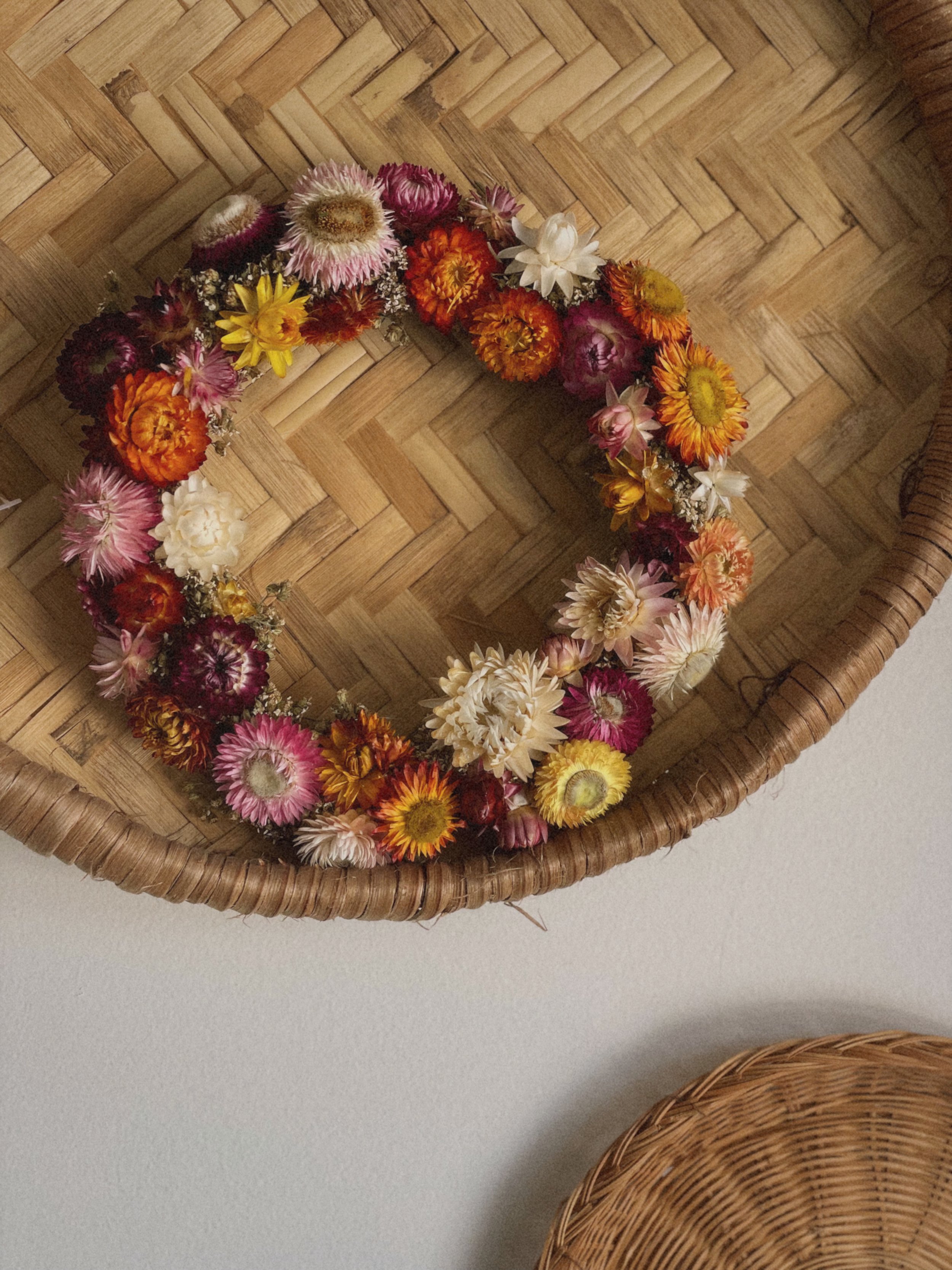 Colorful Dried Mini Wreath