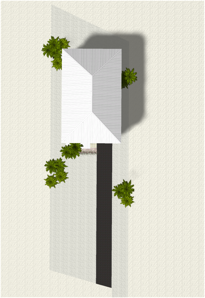 Modern beach or vacation house 3D rendering designed by the architecture firm Born Architects, which serves residential builders in the northwestern Florida area including Port St. Joe, Gulf Breeze, St. George Island, Cape San Blas, Mexico Beach, and