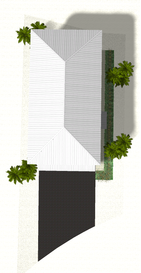 Modern beach or vacation house 3D rendering designed by the architecture firm Born Architects, which serves the northwestern Florida area including Port St. Joe, Gulf Breeze, St. George Island, Cape San Blas, Mexico Beach, and the Emerald Coast.