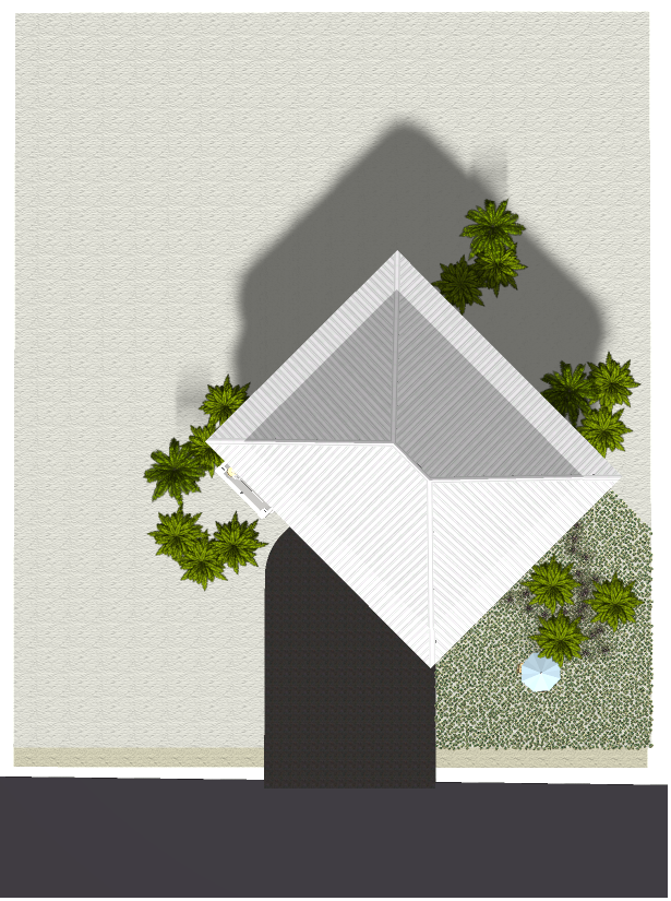 Modern beach or vacation house 3D rendering designed by the architecture firm Born Architects, which serves residential builders in the northwestern Florida area including Port St. Joe, Gulf Breeze, St. George Island, Cape San Blas, Mexico Beach, and