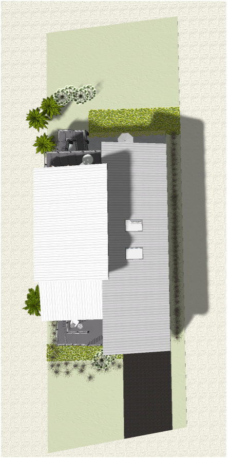 Modern beach or vacation house 3D rendering designed by the architecture firm Born Architects, which serves residential builders in the northwestern Florida area including Port St. Joe, Gulf Breeze, St. George Island, Cape San Blas, Mexico Beach, and