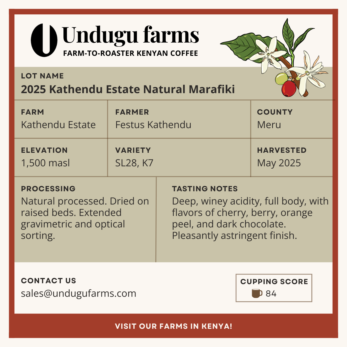 2025 Kathendu Estate Natural Marafiki