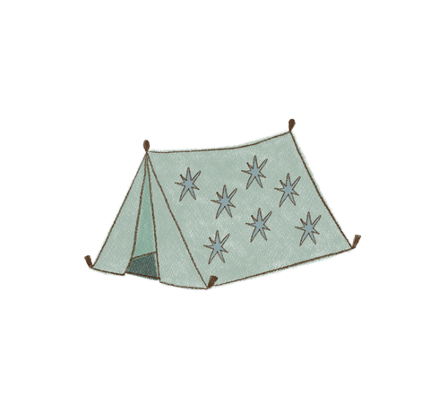 Hand drawn star tent, a Miss B’s Children’s Club illustration